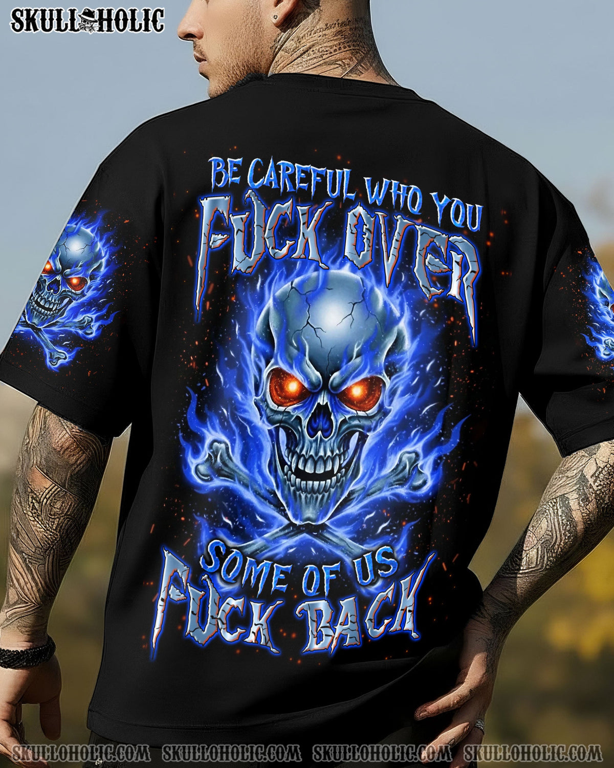 BLISSCORNERS BE CAREFUL FIRE SKULL ALL OVER PRINT