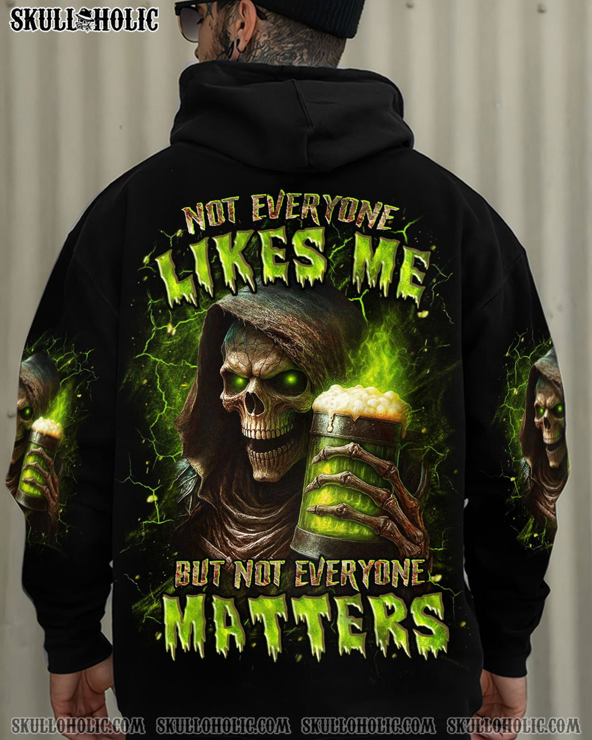 BLISSCORNERS NOT EVERYONE LIKES ME SKULL REAPER ALL OVER PRINT