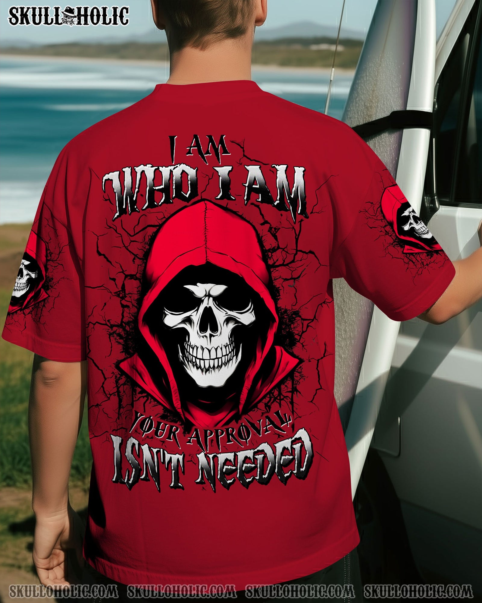 BLISSCORNERS I AM WHO I AM SKULL  REAPER ALL OVER PRINT