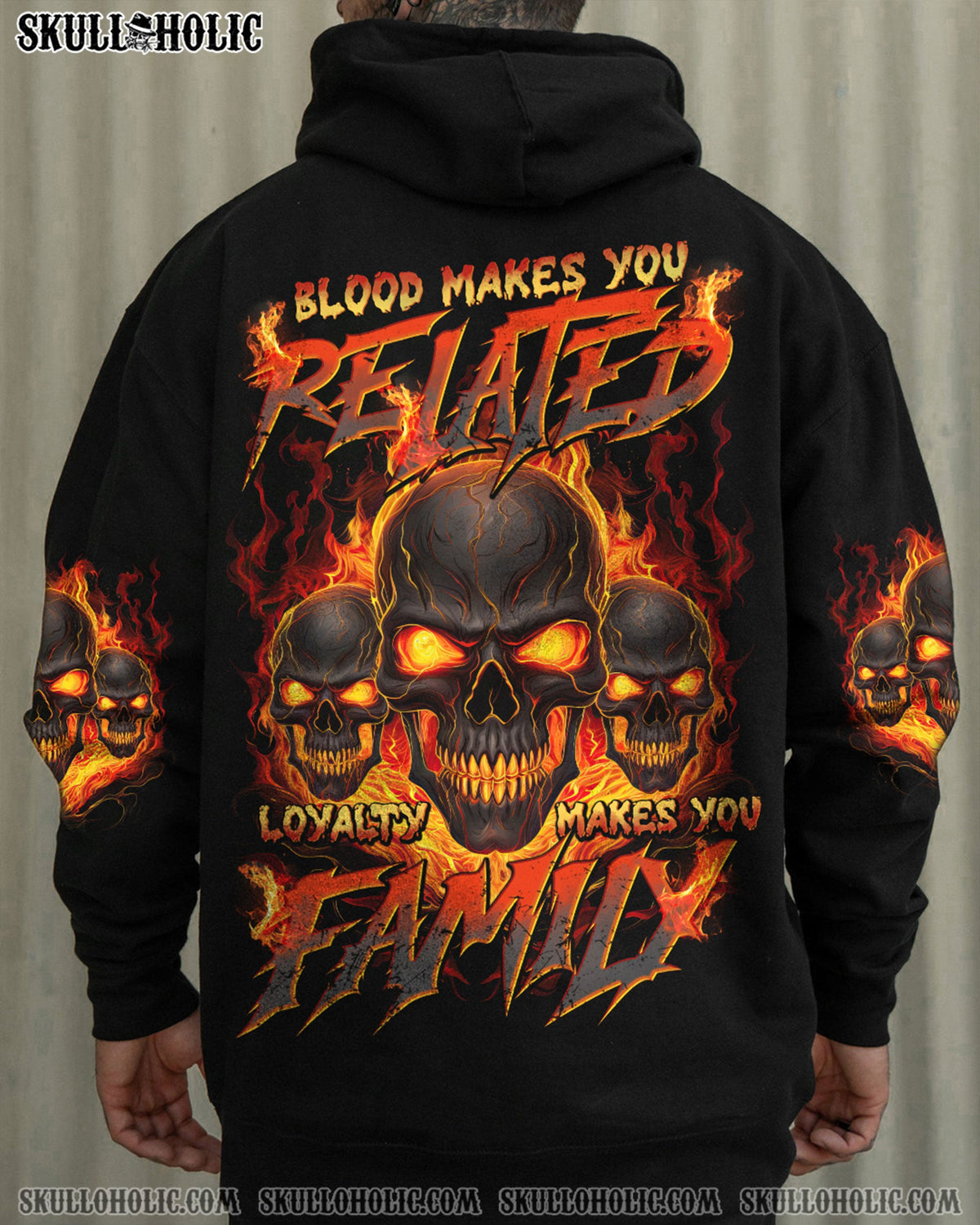 BLISSCORNERS LOYALTY MAKES YOU FAMILY SKULL ALL OVER PRINT