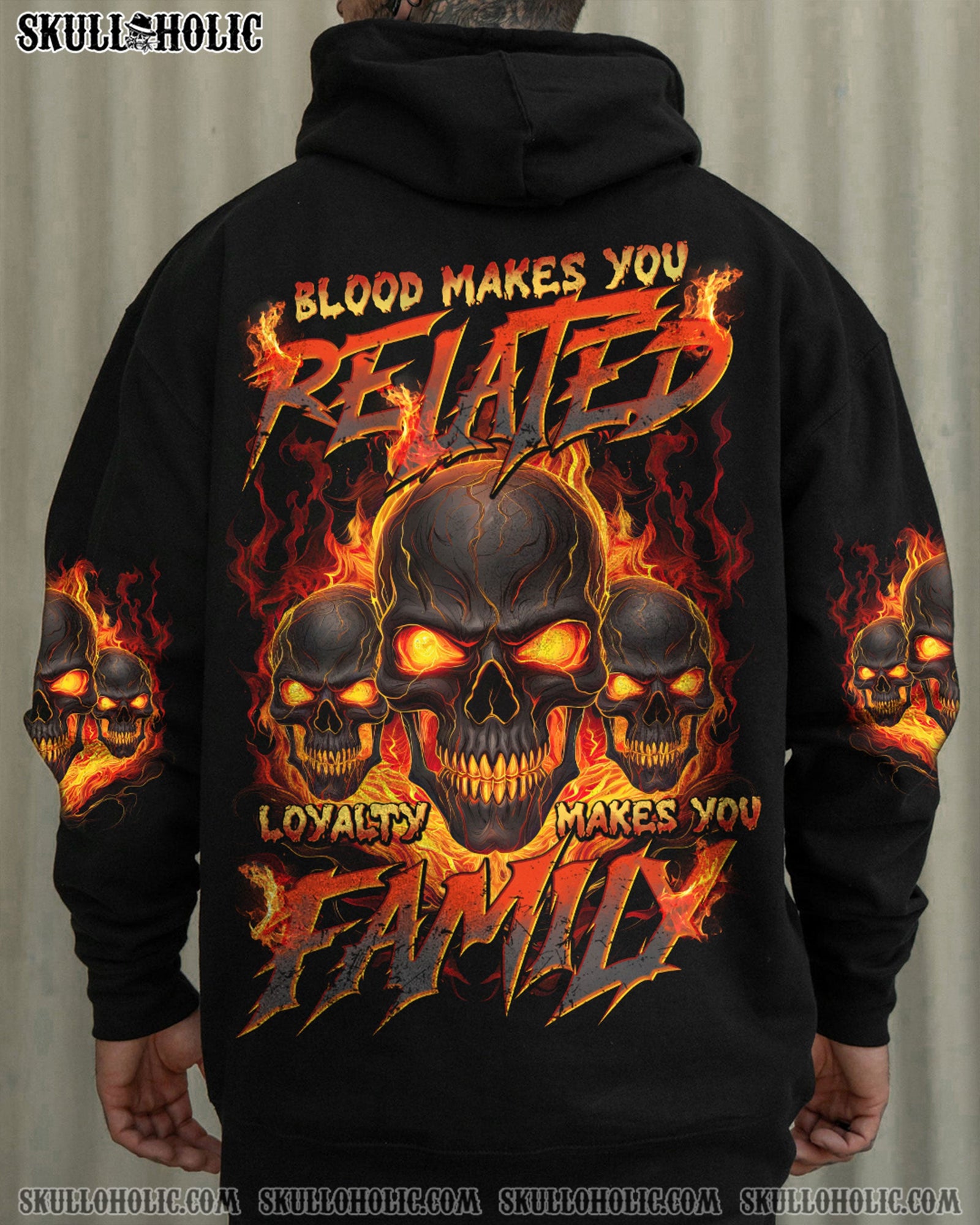 BLISSCORNERS LOYALTY MAKES YOU FAMILY SKULL ALL OVER PRINT
