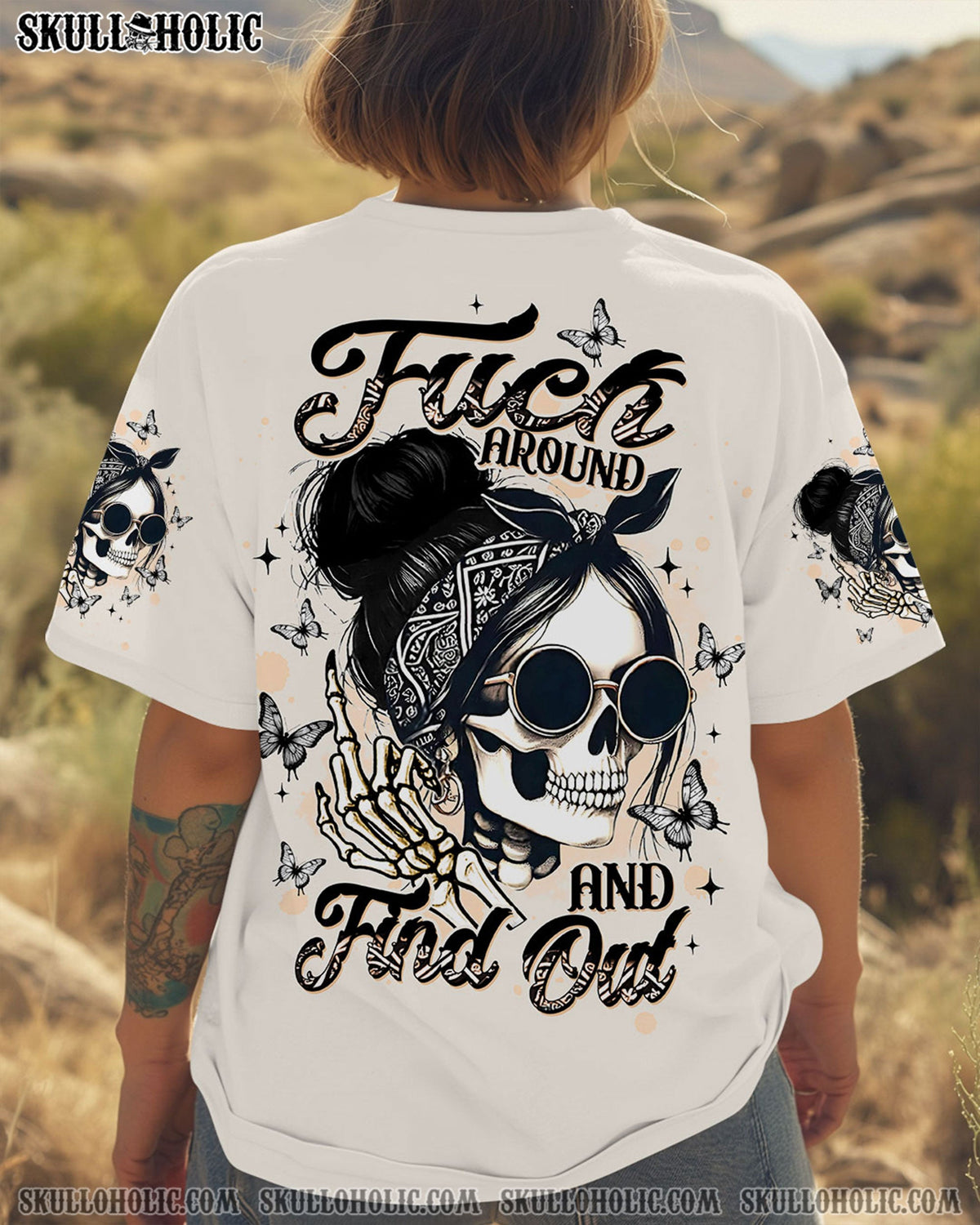 BLISSCORNERS YES I'M A B BUT NOT YOURS MESSY BUN ALL OVER PRINT
