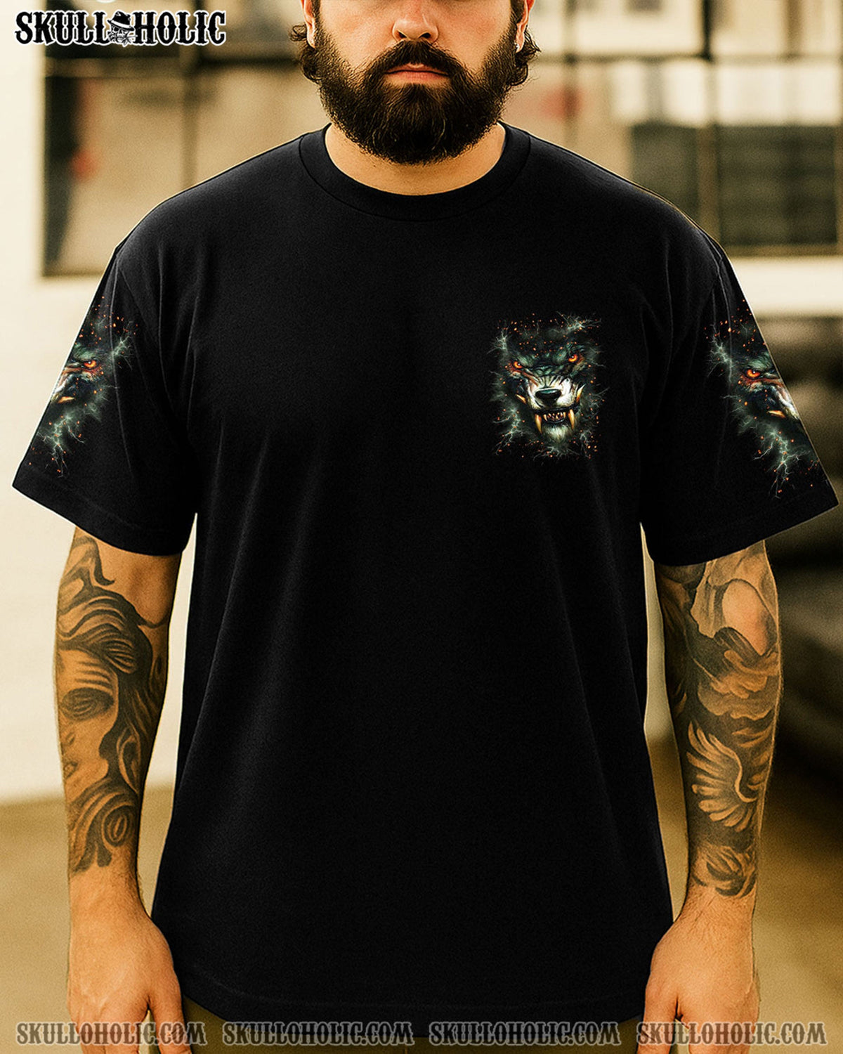 BLISSCORNERS YOUR FIRST MISTAKE WOLF SKULL ALL OVER PRINT
