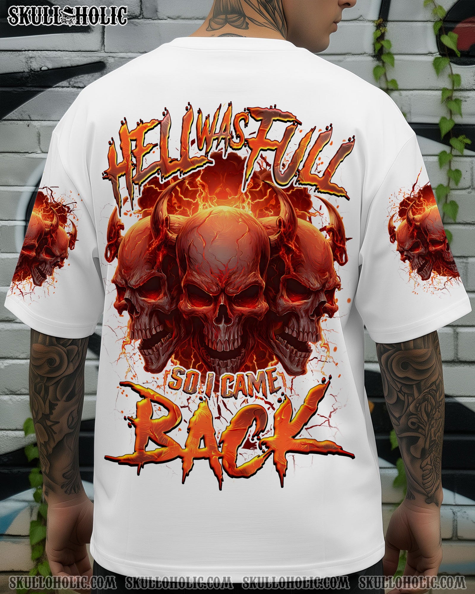 BLISSCORNERS HELL WAS FULL SO I CAME BACK ALL OVER PRINT