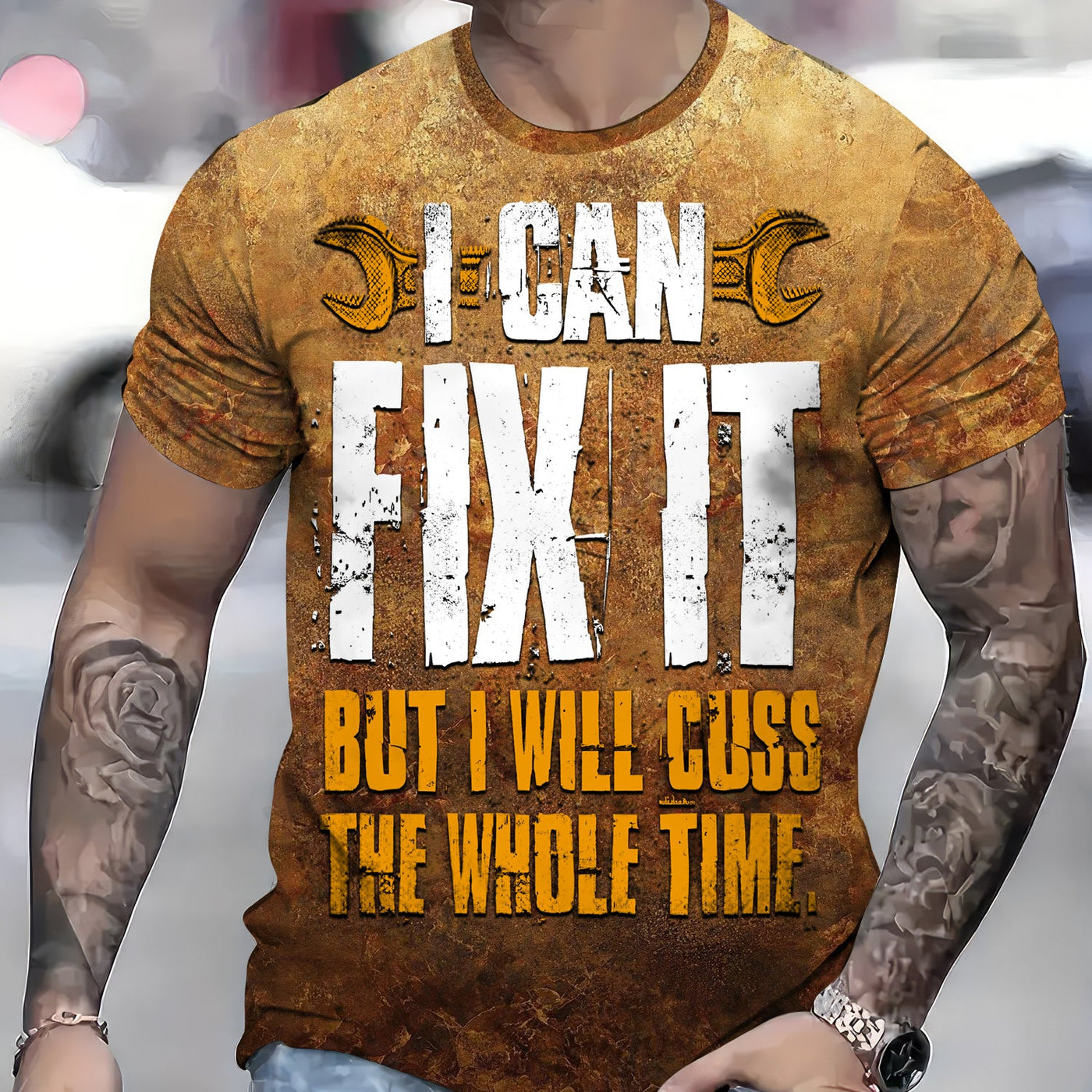 Blisscorners Vintage Mechanic Shirt I Can Fix It But I Will Cuss The Whole Time T Shirt