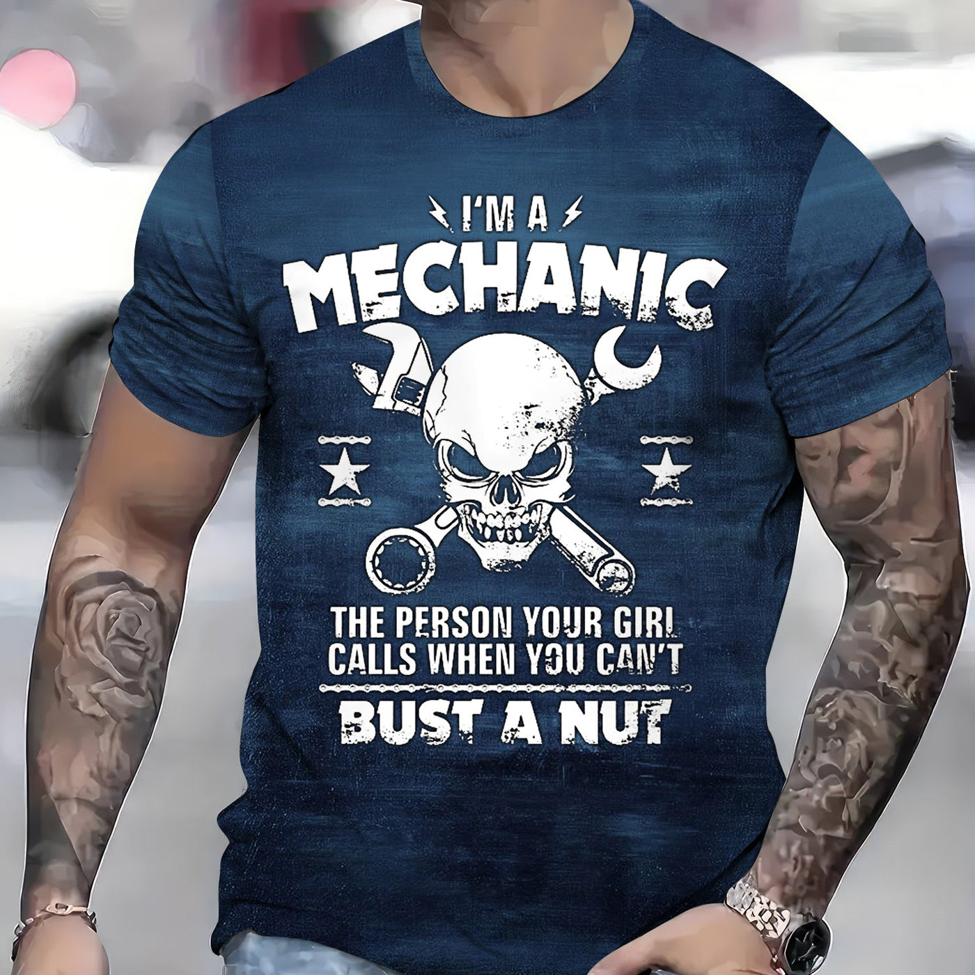 Blisscorners Vintage Mechanic Shirt I'm A Mechanic The Person Your Girl Calls When You Can't Bust a Nut T Shirt