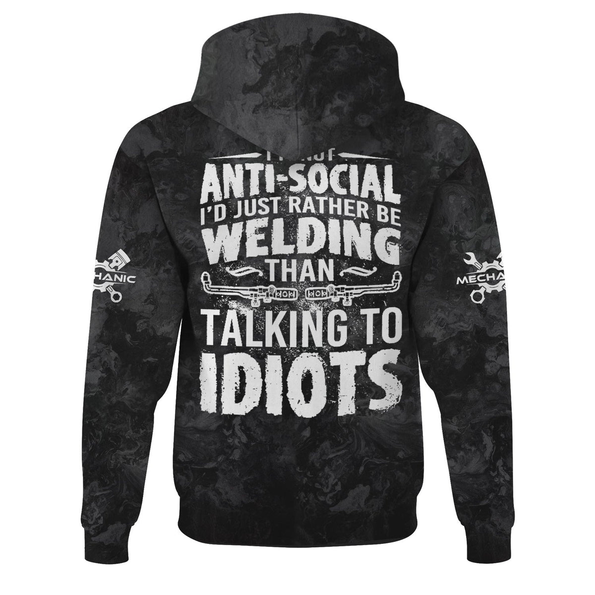 Blisscorners Custom Name Mechanic Shirt I'm Not Anti Social I'd Just Rather Be Welding T Shirt