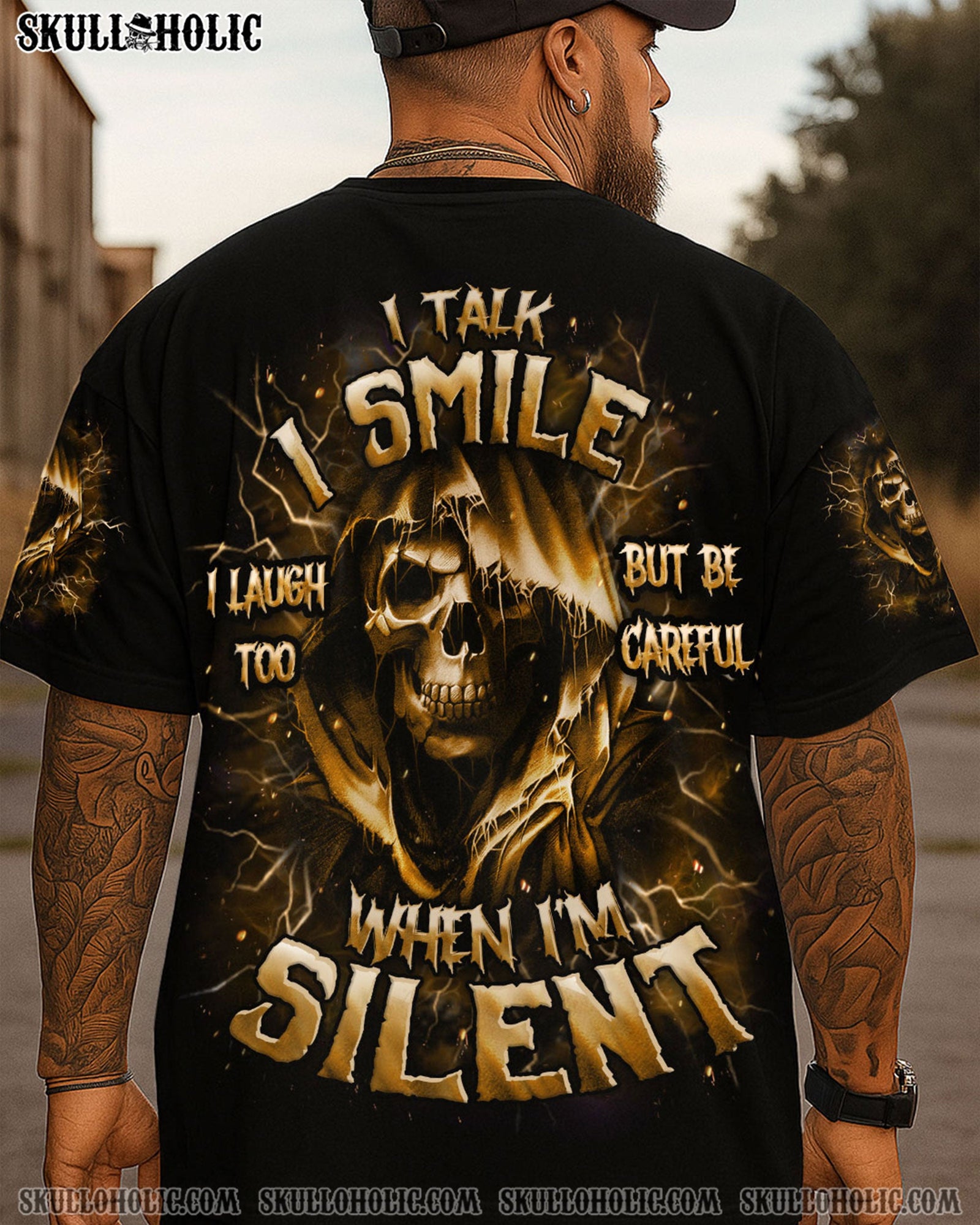 BLISSCORNERS BE CAREFUL WHEN I'M SILENT REAPER ALL OVER PRINT