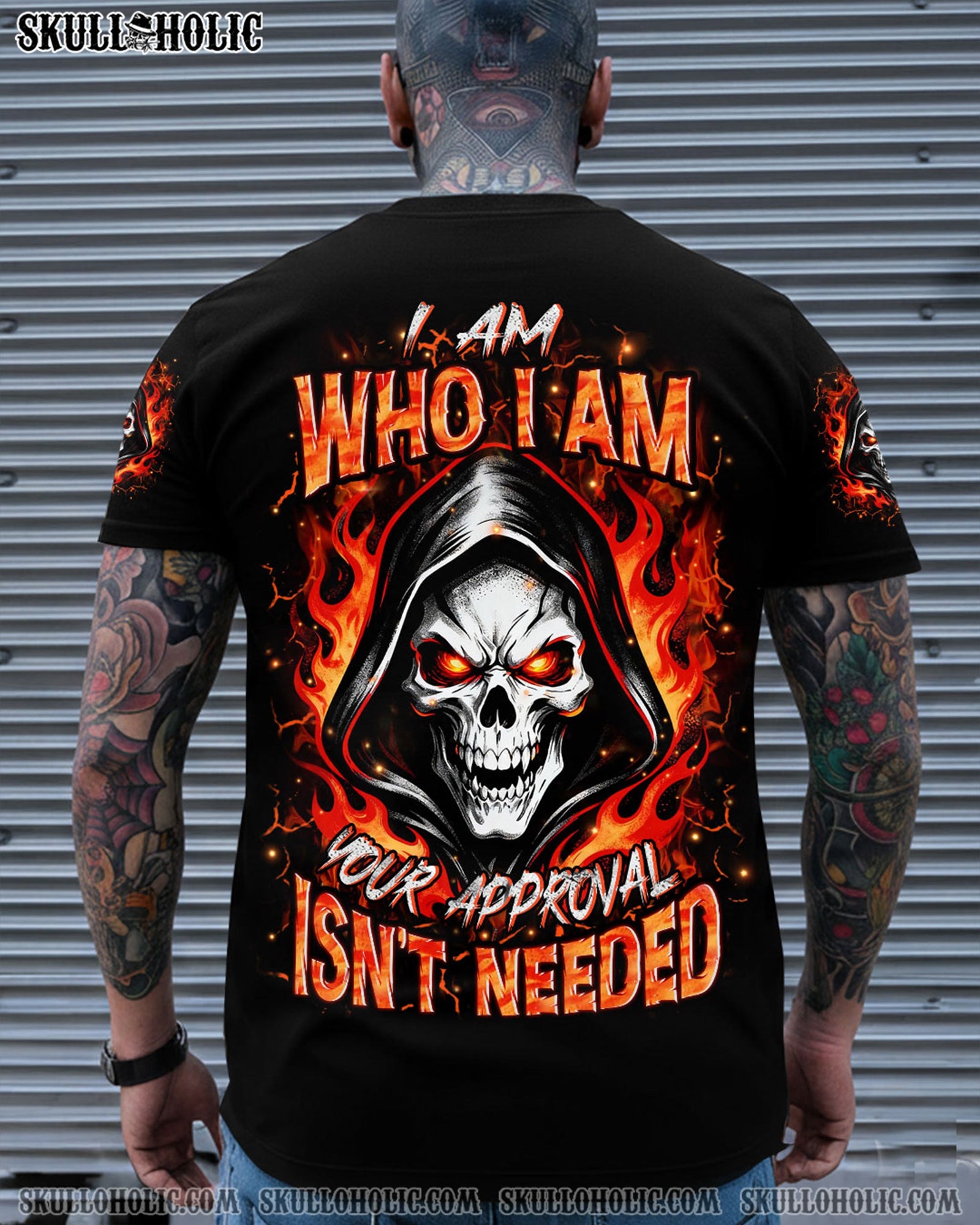 BLISSCORNERS I AM WHO I AM SKULL REAPER ALL OVER PRINT