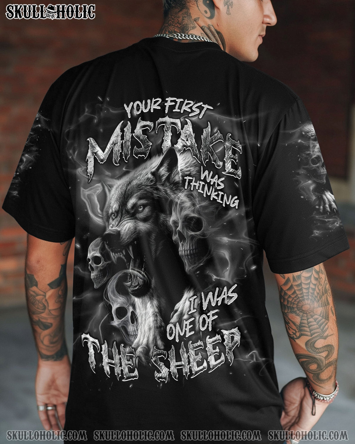 BLISSCORNERS YOUR FIRST MISTAKE WOLF SMOKE ALL OVER PRINT