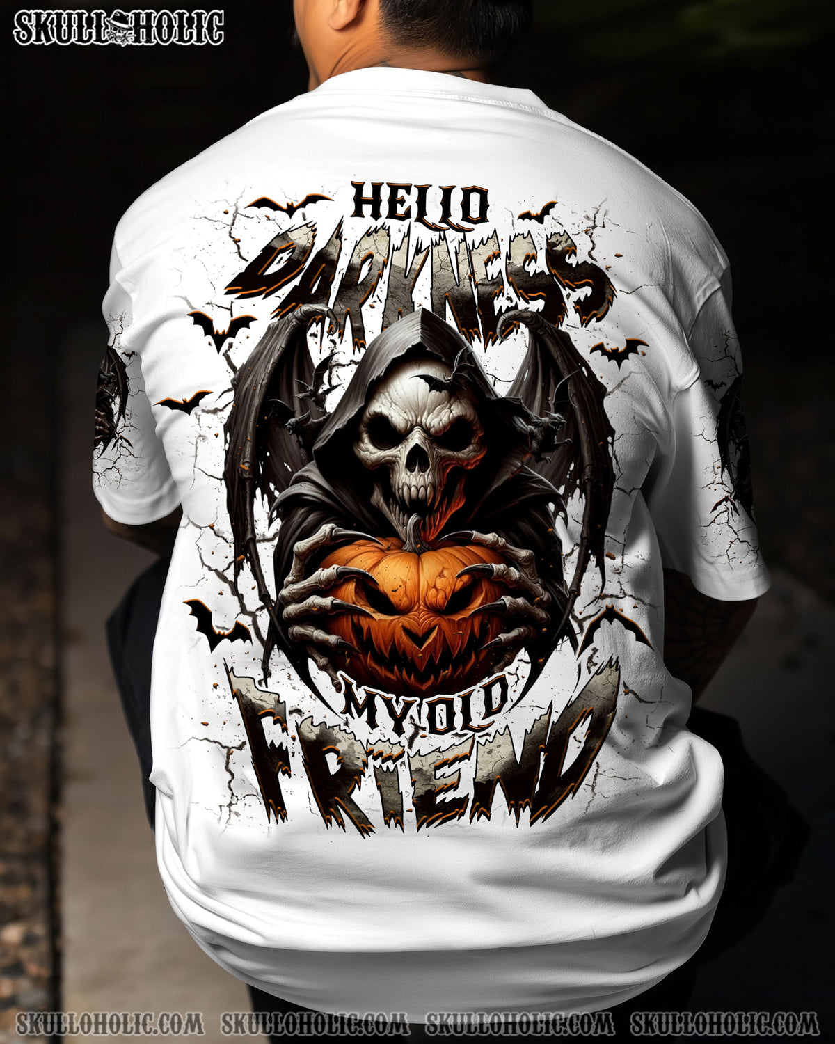 BLISSCORNERS HELLO DARKNESS MY OLD FRIEND HALLOWEEN ALL OVER PRINT