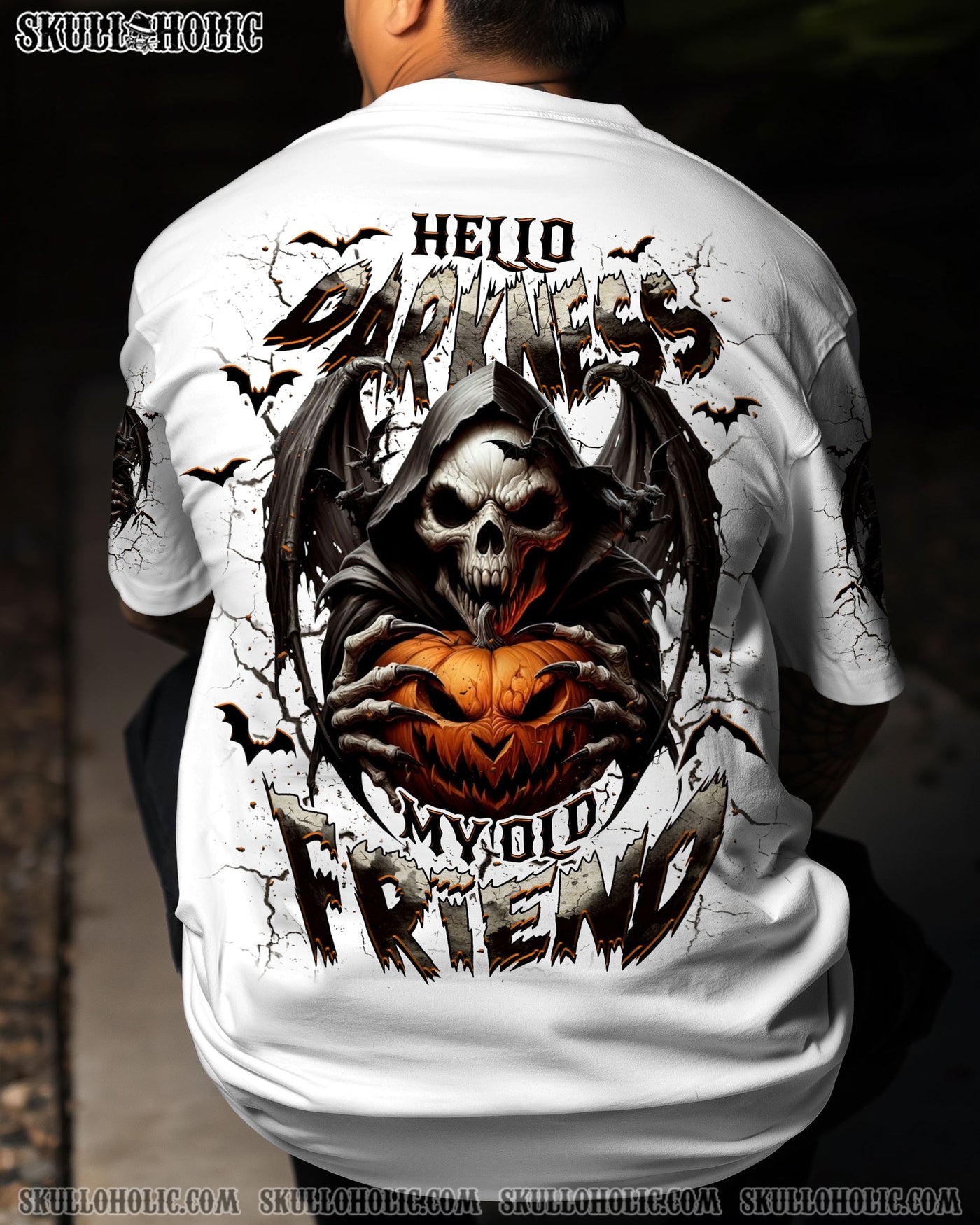 BLISSCORNERS HELLO DARKNESS MY OLD FRIEND HALLOWEEN ALL OVER PRINT