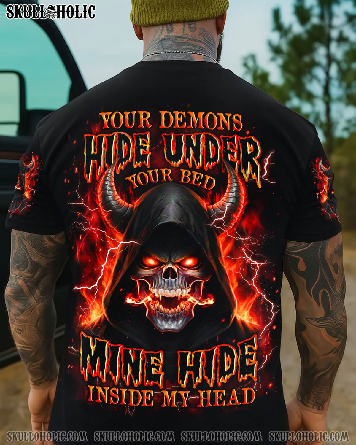 BLISSCORNERS YOUR DEMONS HIDE UNDER YOUR BED ALL OVER PRINT