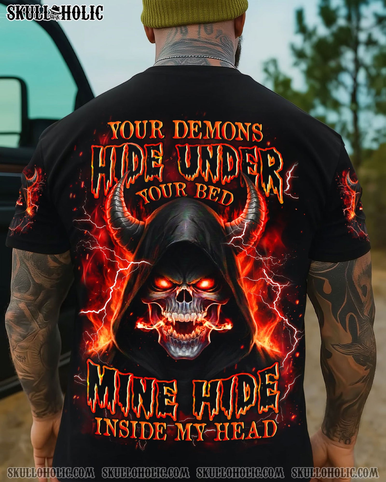 BLISSCORNERS YOUR DEMONS HIDE UNDER YOUR BED ALL OVER PRINT