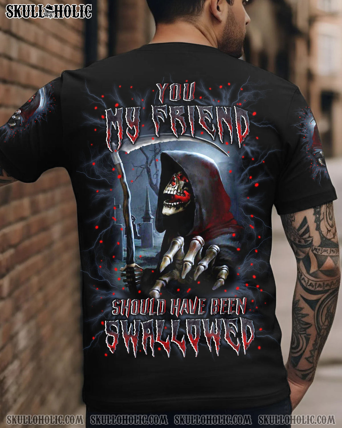 BLISSCORNERS YOU MY FRIEND SHOULD HAVE BEEN SWALLOWED ALL OVER PRINT