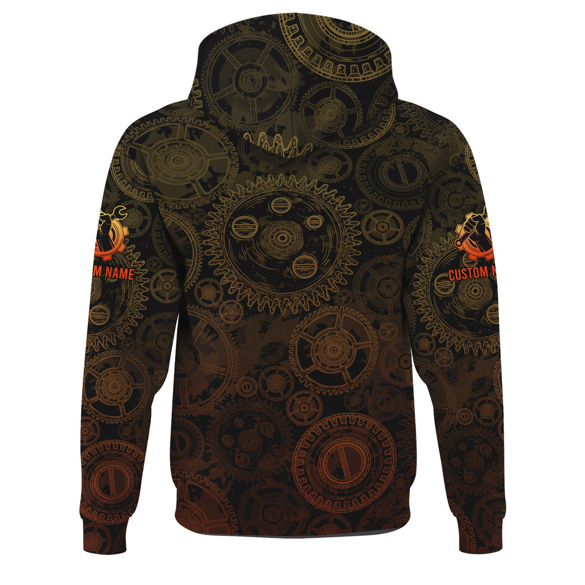 Blisscorners Personalized Gear And Wrench Mechanic Shirt, Custom Name Work Shirt For Auto Repair, Garage And Engineering Professionals