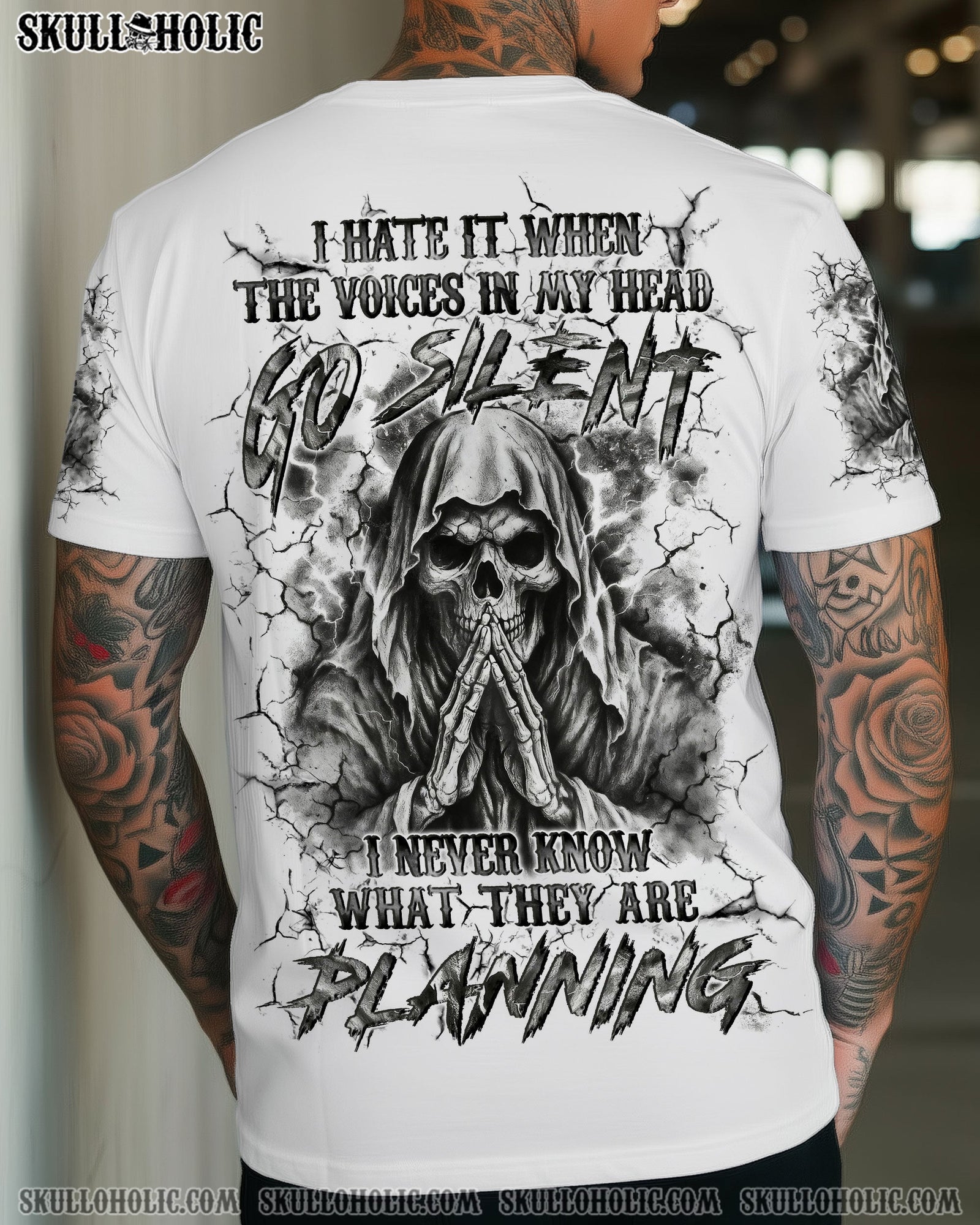 BLISSCORNERS I HATE IT WHEN THE VOICES IN MY HEAD GO SILENT ALL OVER PRINT