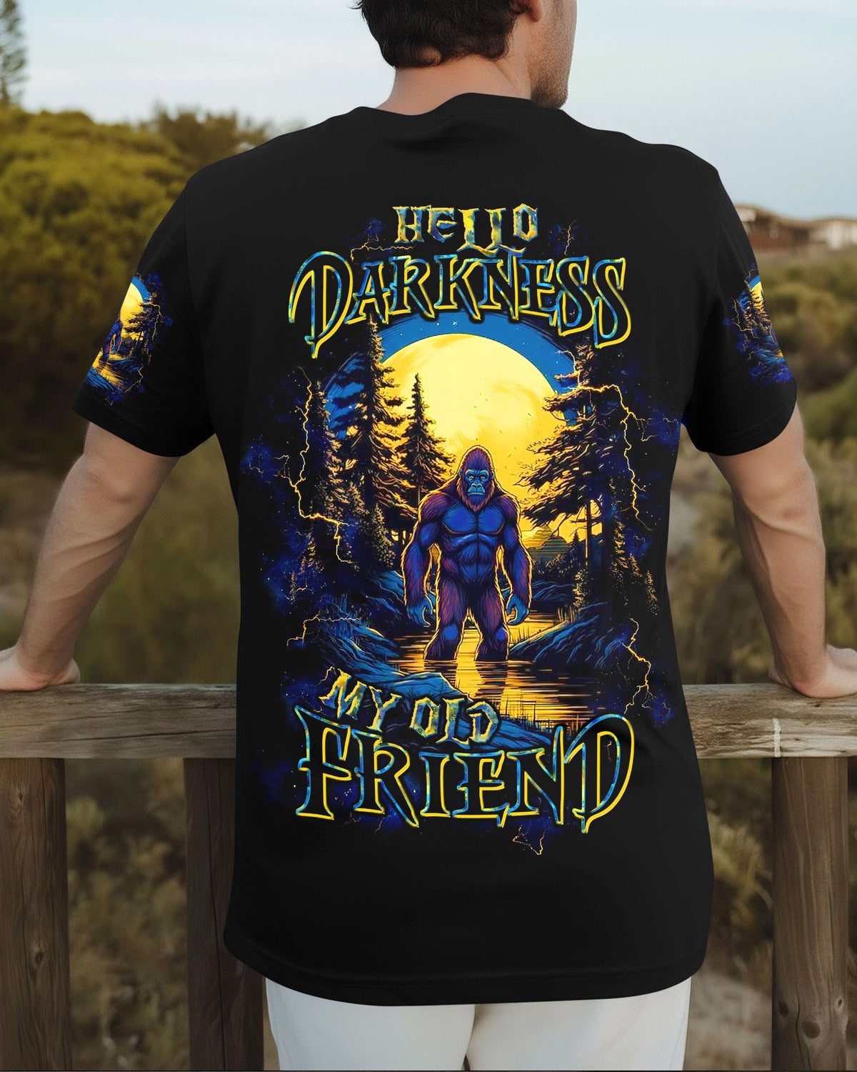 BLISSCORNERS HELLO DARKNESS MY OLD FRIEND BIGFOOT ALL OVER PRINT -  TLTW1711252