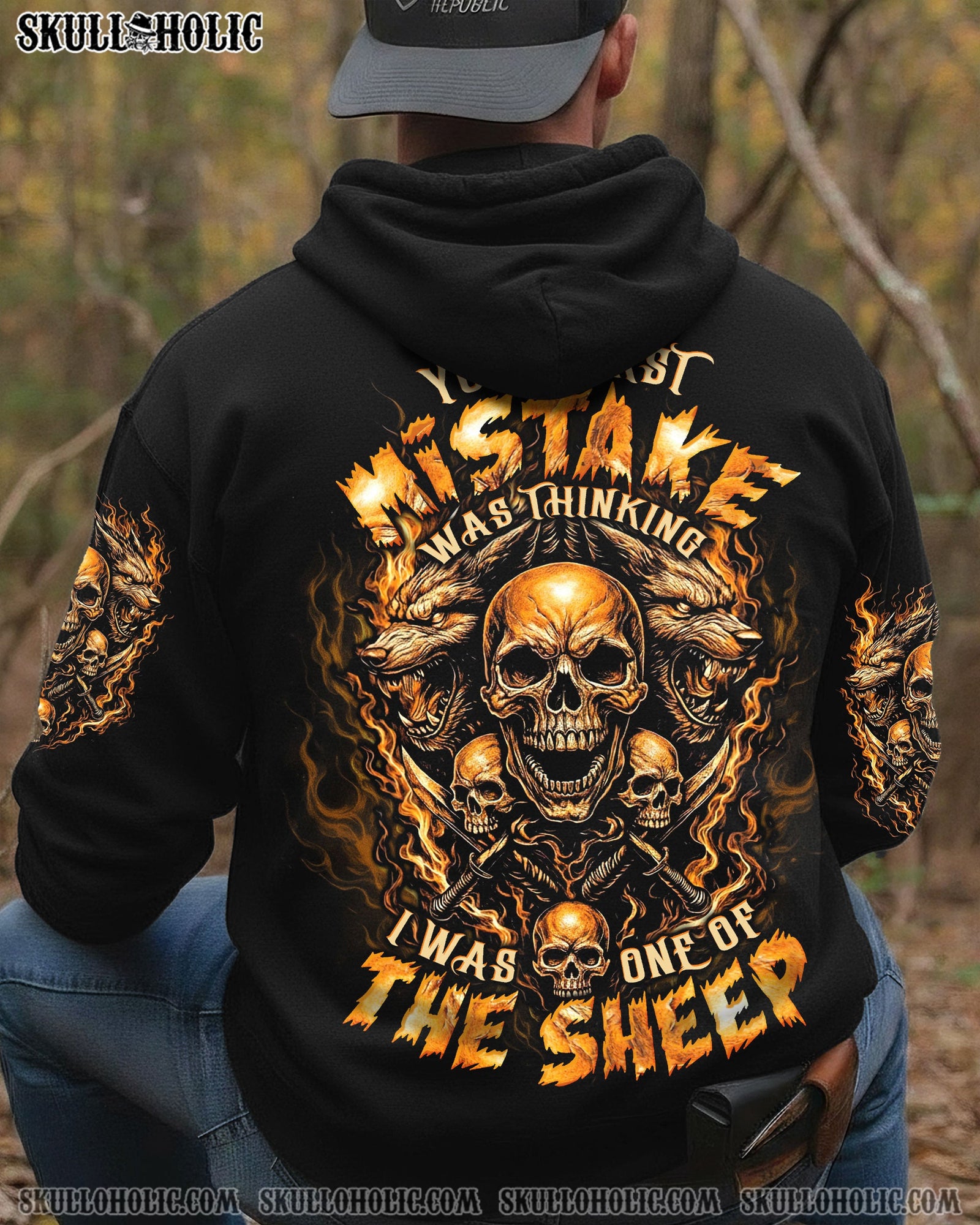 BLISSCORNERS YOUR FIRST MISTAKE WOLF SKULL ALL OVER PRINT