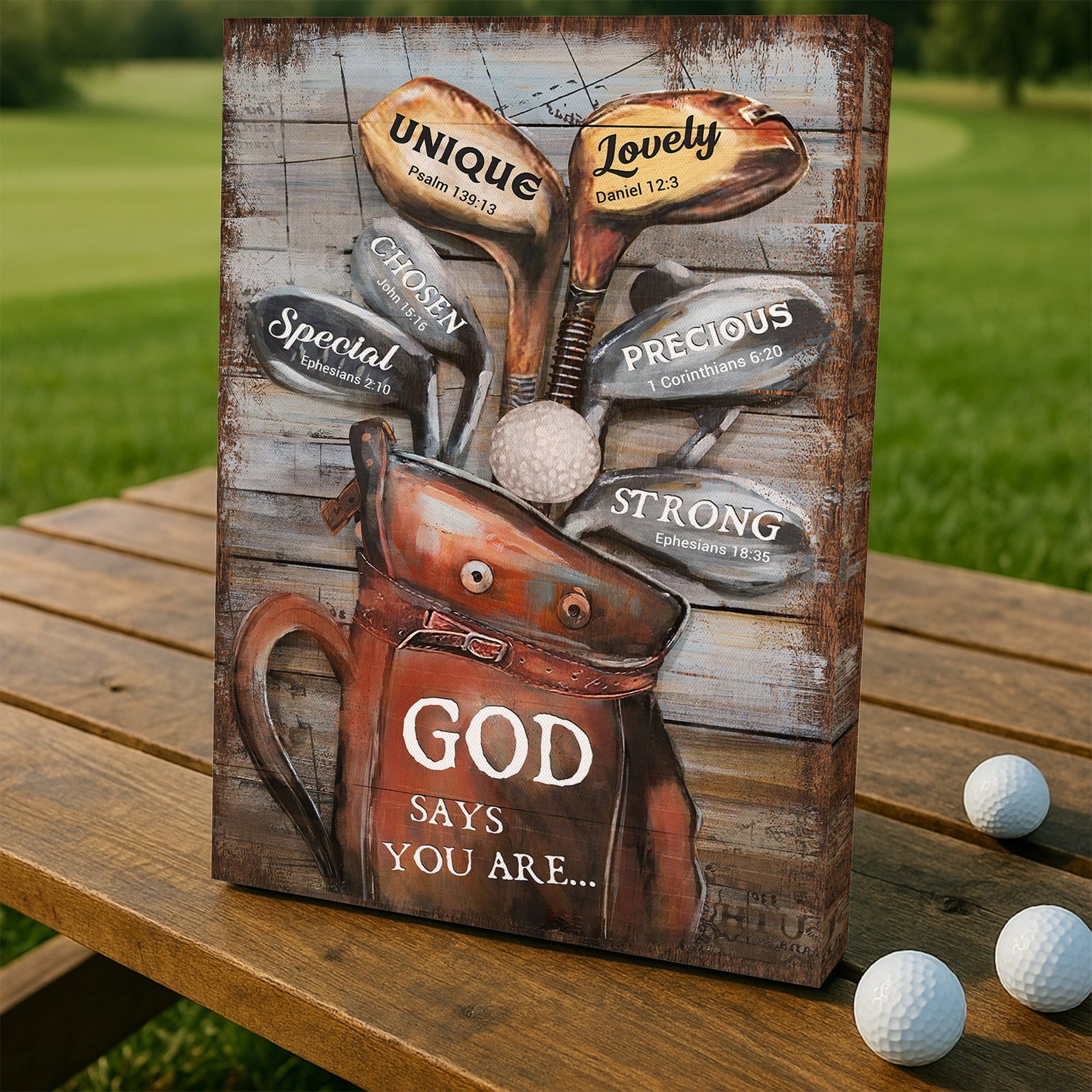 Blisscorners God Says You Are Canvas Wall Art, Golf Decor, Gift For Golfers LM2611
