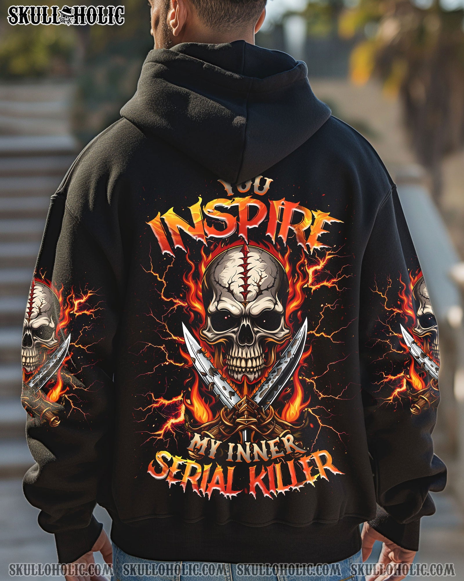 BLISSCORNERS YOU INSPIRE MY INNER KILLER SKULL ALL OVER PRINT