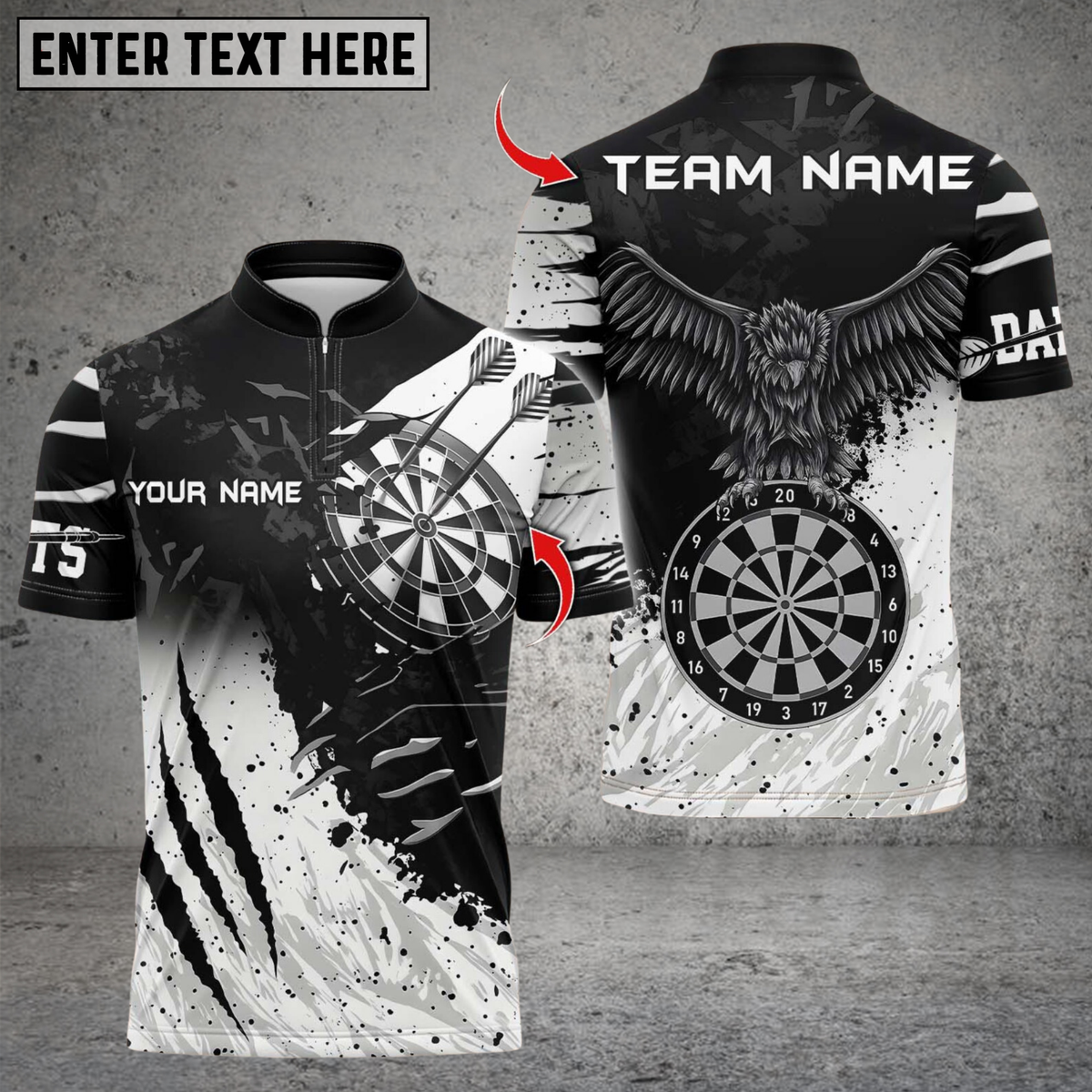 Blisscorners Darts Eagle Crack Personalized Name 3D Unisex Shirt