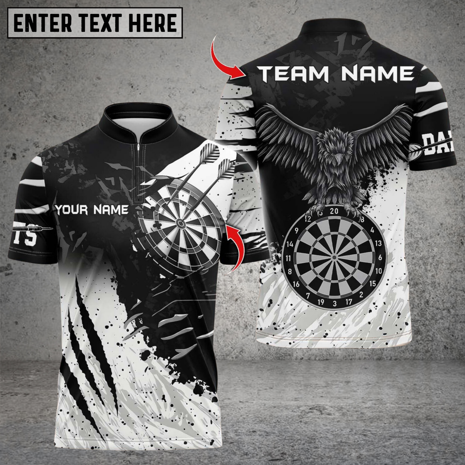 Blisscorners Darts Eagle Crack Personalized Name 3D Unisex Shirt