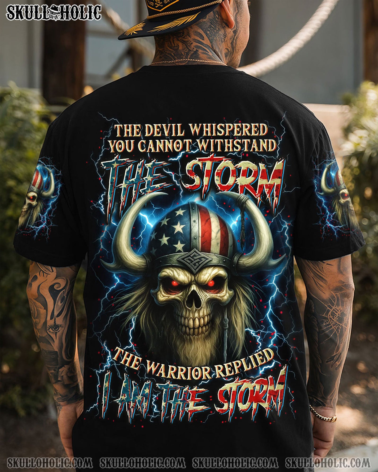 BLISSCORNERS I AM THE STORM SKULL WARRIOR ALL OVER PRINT