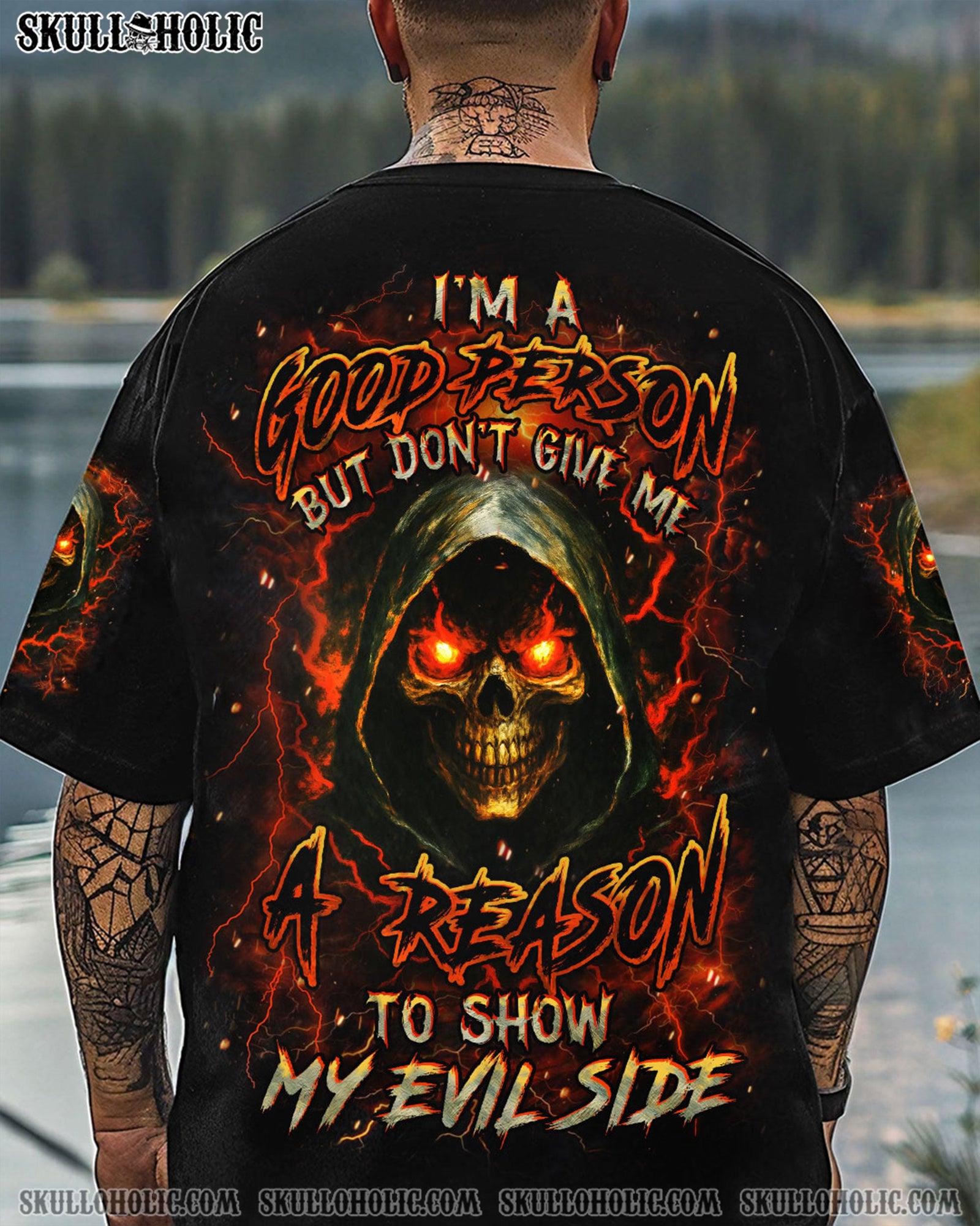 BLISSCORNERS I'M A GOOD PERSON SKULL REAPER ALL OVER PRINT