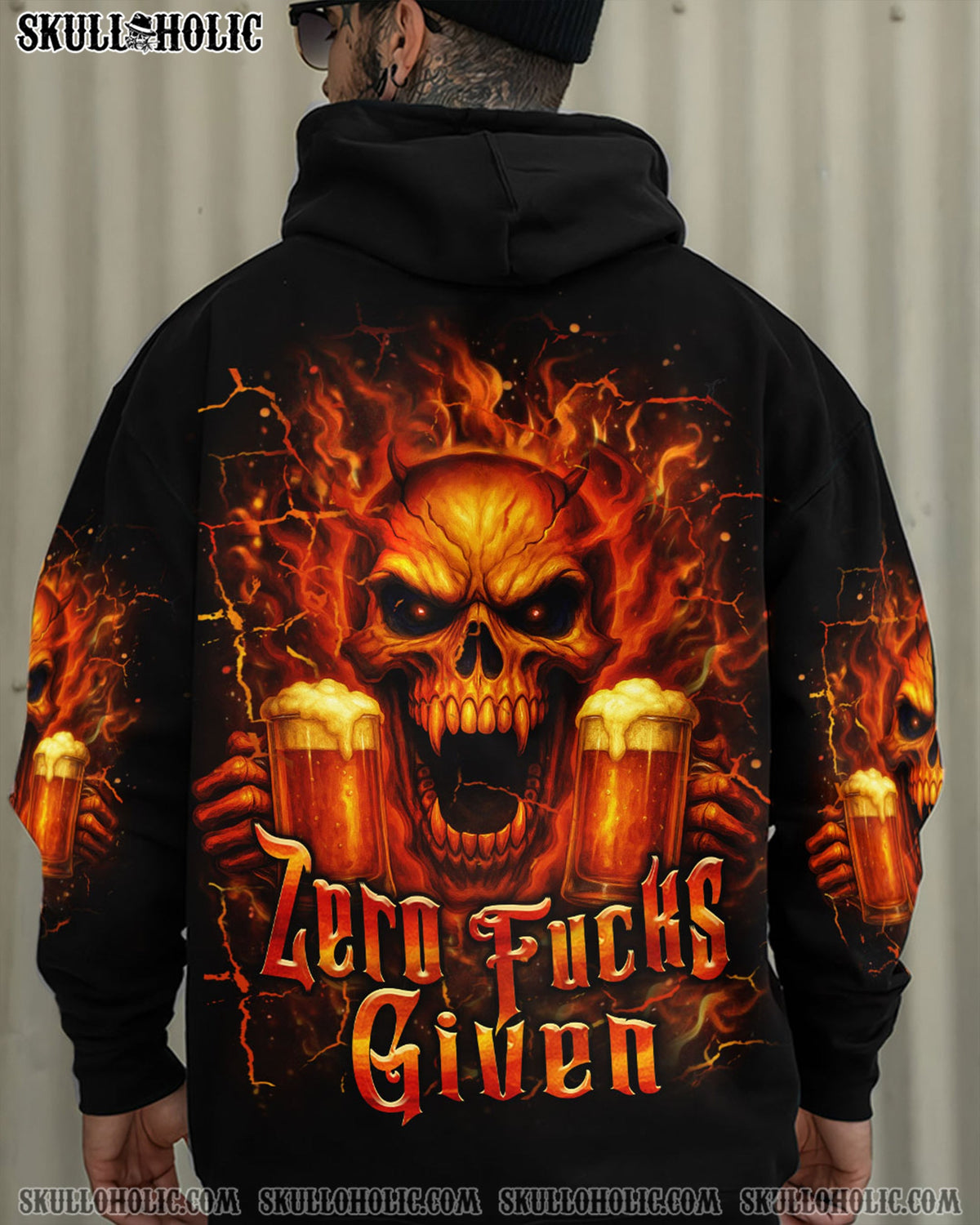 BLISSCORNERS ZERO F GIVEN SKULL BEER ALL OVER PRINT