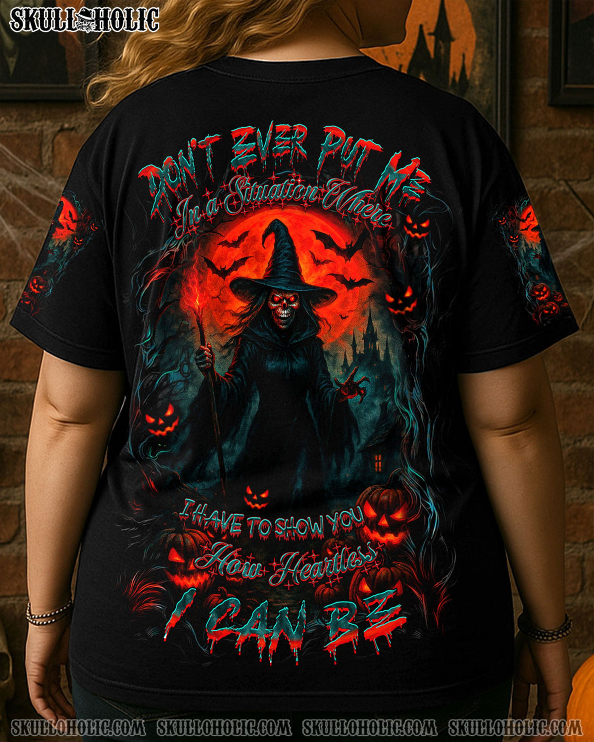 BLISSCORNERS HOW HEARTLESS I CAN BE WITCH HALLOWEEN ALL OVER PRINT