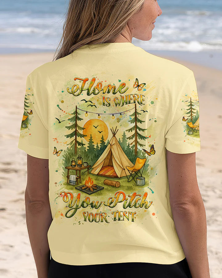 BLISSCORNERS HOME IS WHERE YOU PITCH YOUR TENT ALL OVER PRINT