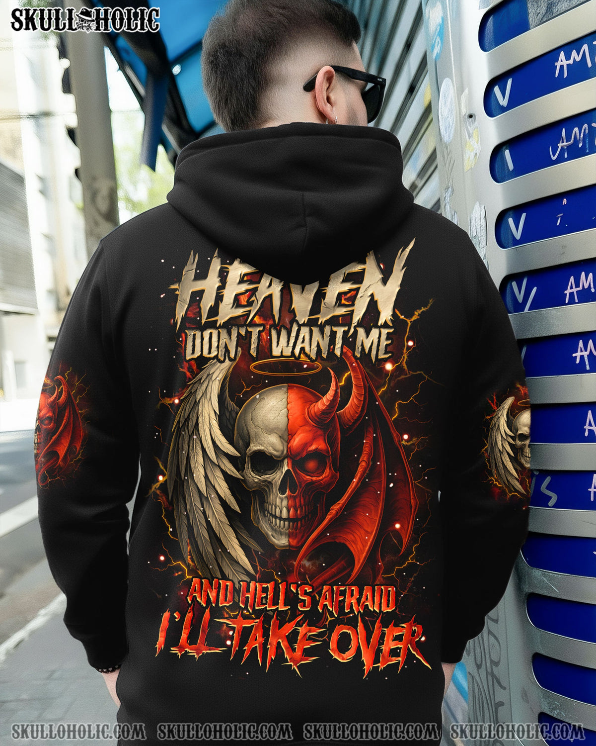 BLISSCORNERS HEAVEN DON'T WANT ME ALL OVER PRINT