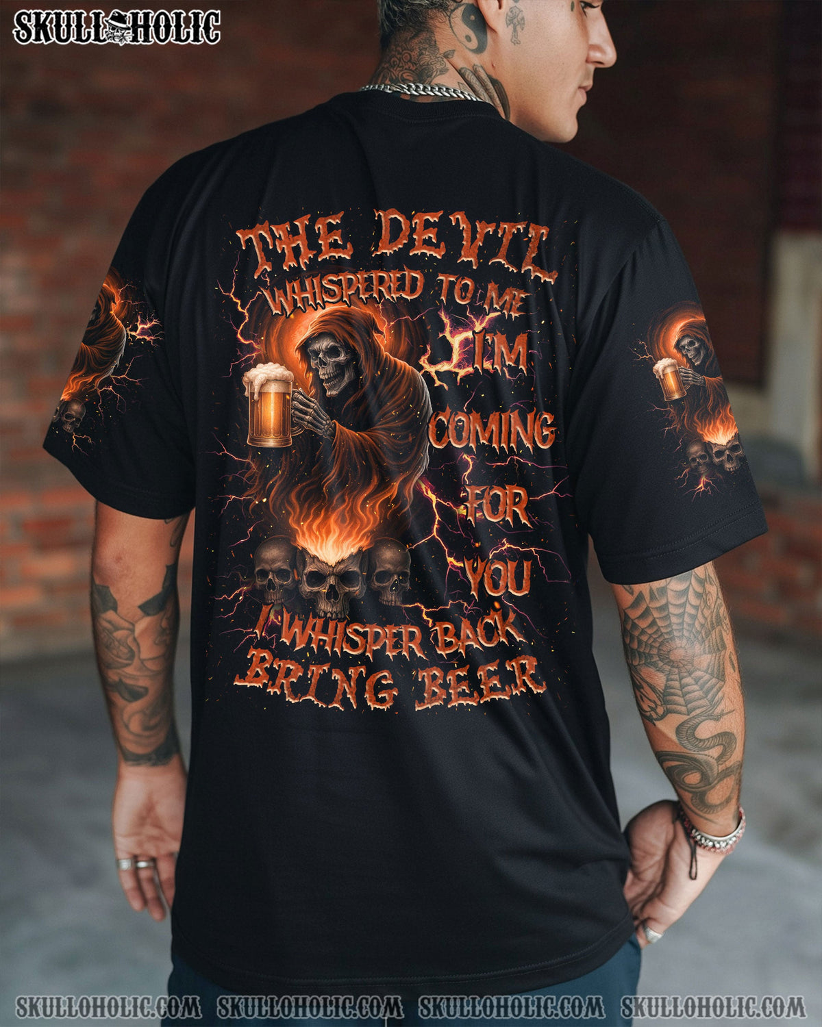 BLISSCORNERS BRING BEER SKULL REAPER ALL OVER PRINT