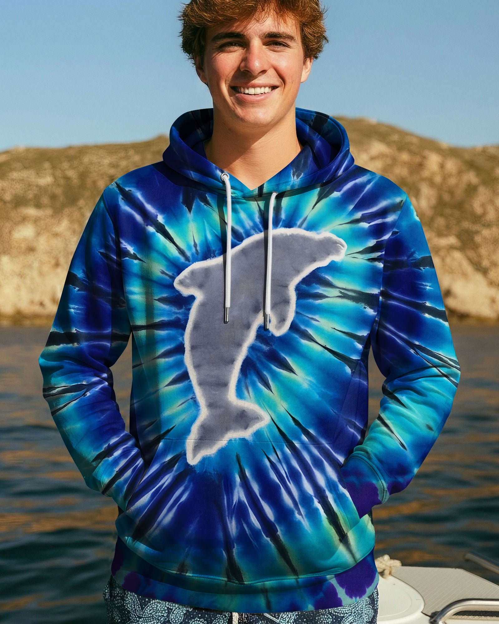 BLISSCORNERS DOLPHIN TIE DYE  ALL OVER PRINT