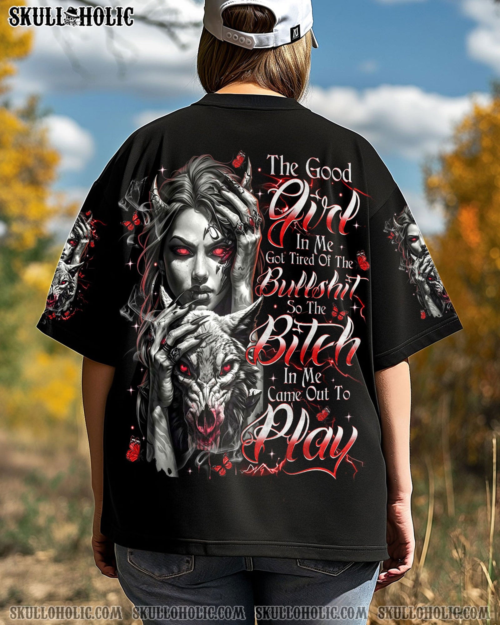 BLISSCORNERS THE GOOD GIRL IN ME ALL OVER PRINT