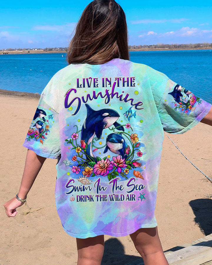 BLISSCORNERS LIVE IN THE SUNSHINE DOLPHIN ALL OVER PRINT