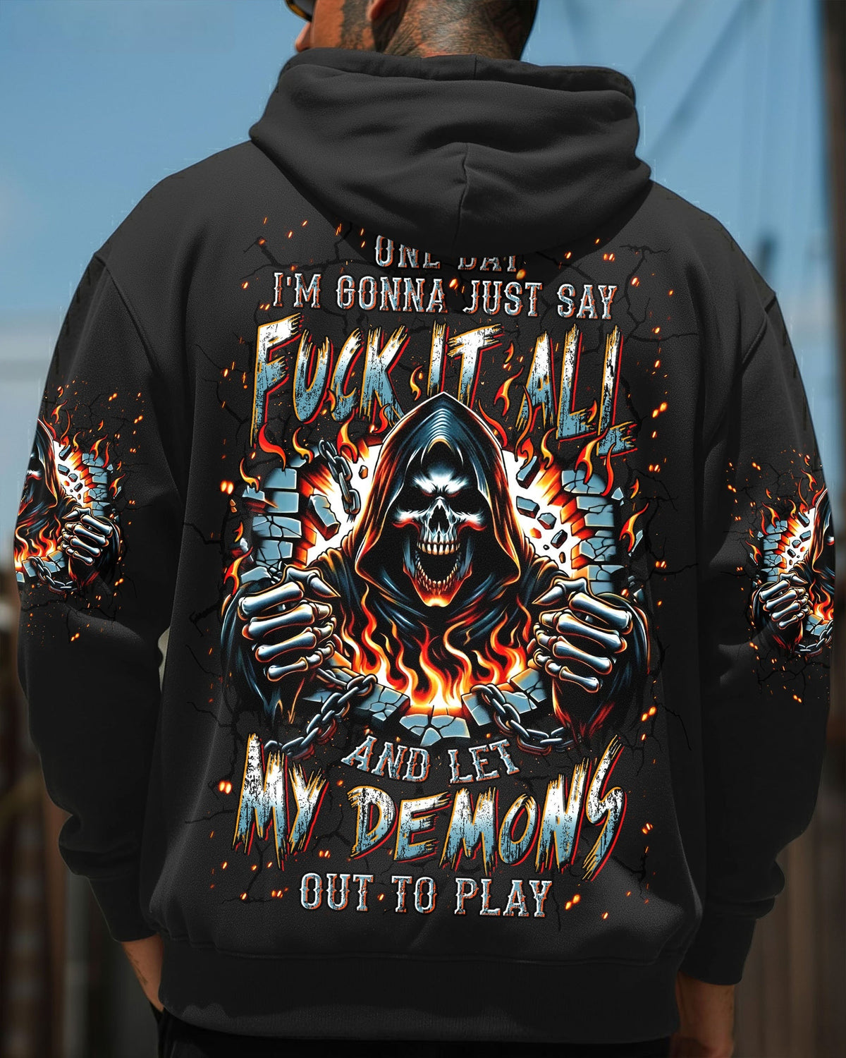 BLISSCORNERS ONE DAY I'M GONNA JUST SAY REAPER ALL OVER PRINT