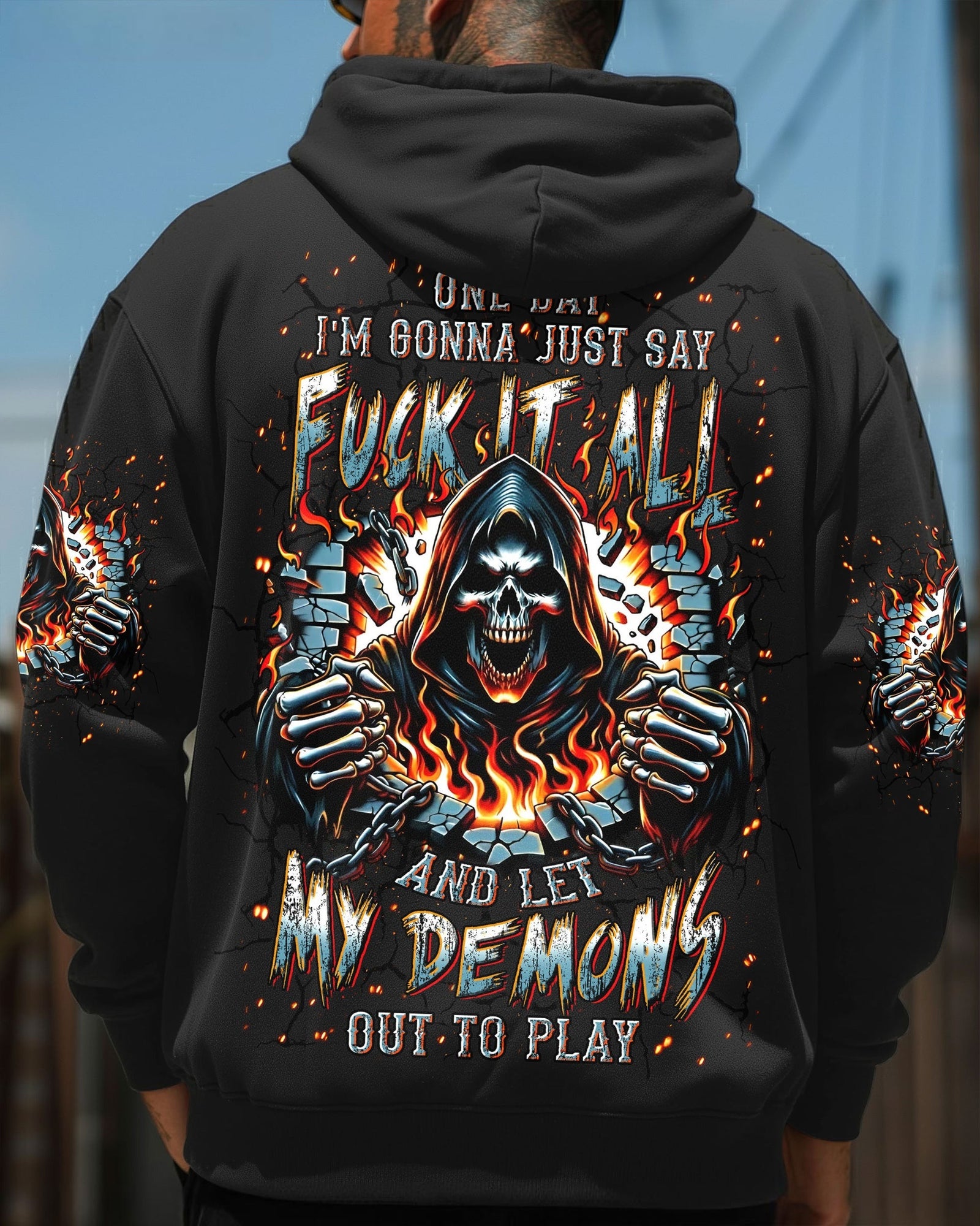 BLISSCORNERS ONE DAY I'M GONNA JUST SAY REAPER ALL OVER PRINT