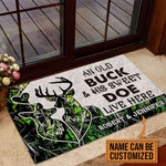 Blisscorners Premium Deer Couple Hunting Door Mat 3D Personalized - Green