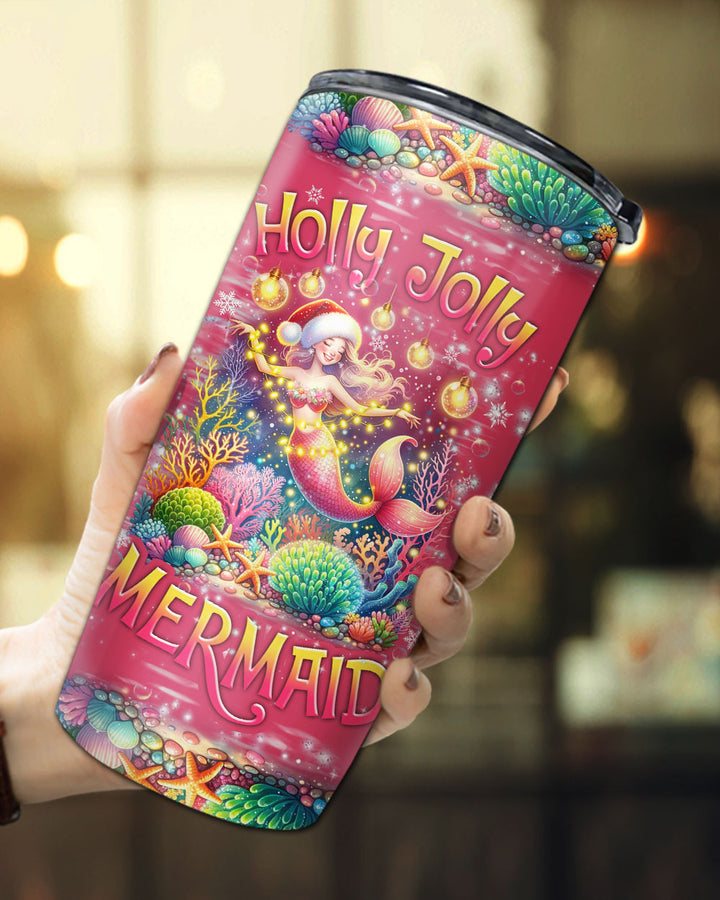 BLISSCORNERS HOLLY JOLLY MERMAID CHRISTMAS TUMBLER - TLNZ0311233