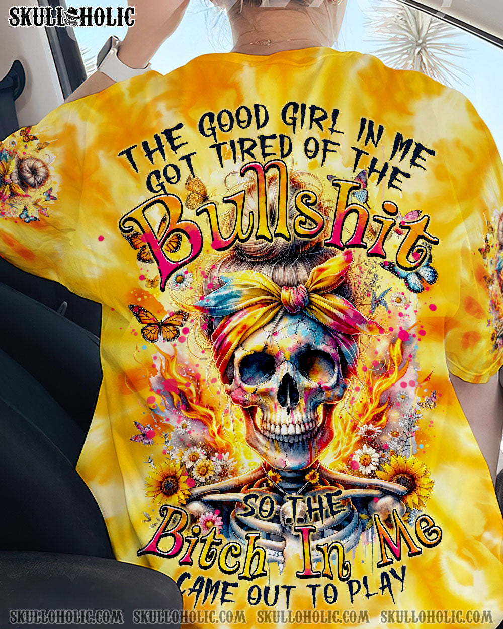 BLISSCORNERS THE GOOD GIRL IN ME TIE DYE ALL OVER PRINT