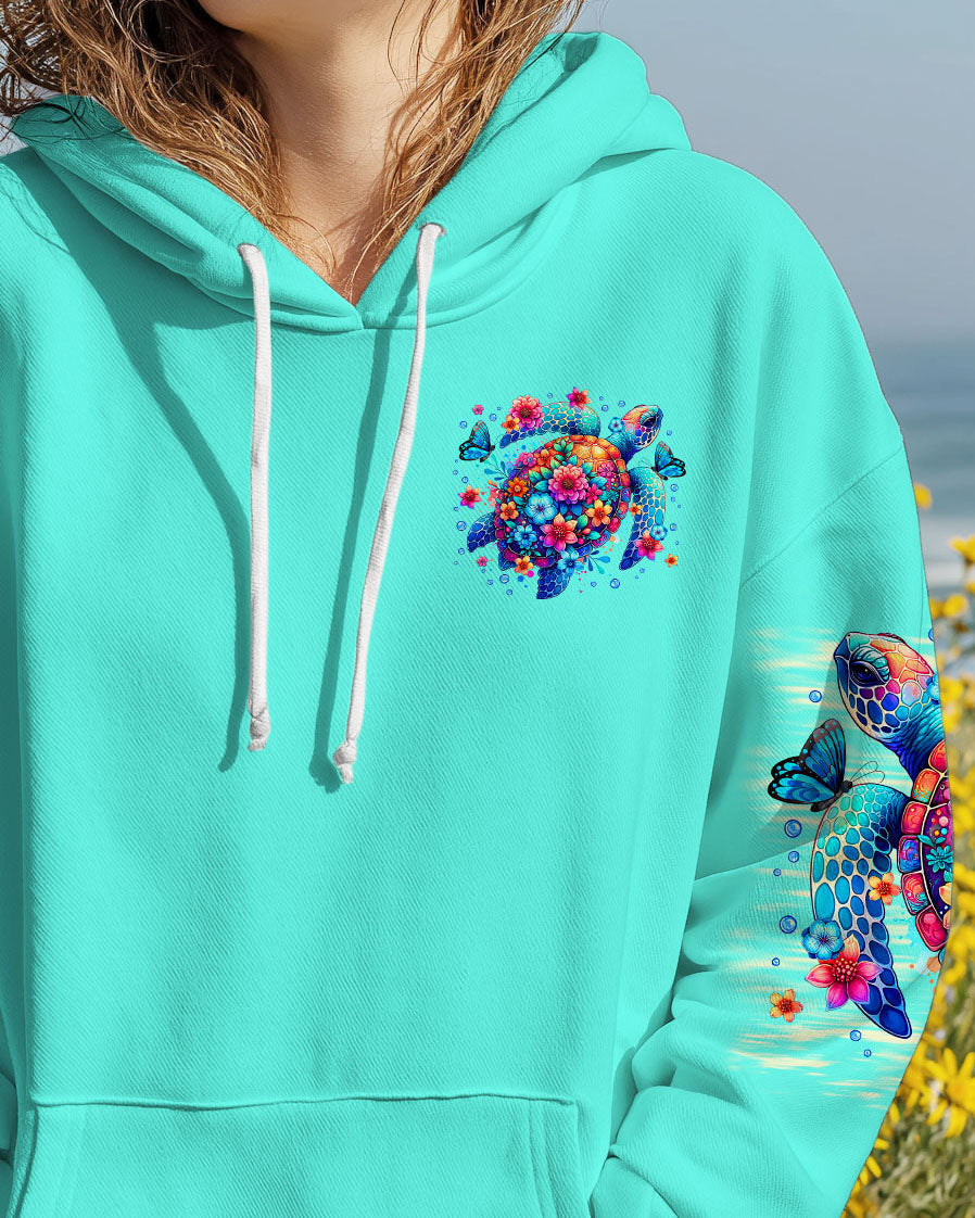 BLISSCORNERS SMELL THE SEA FEEL THE BREEZE TURTLE ALL OVER PRINT