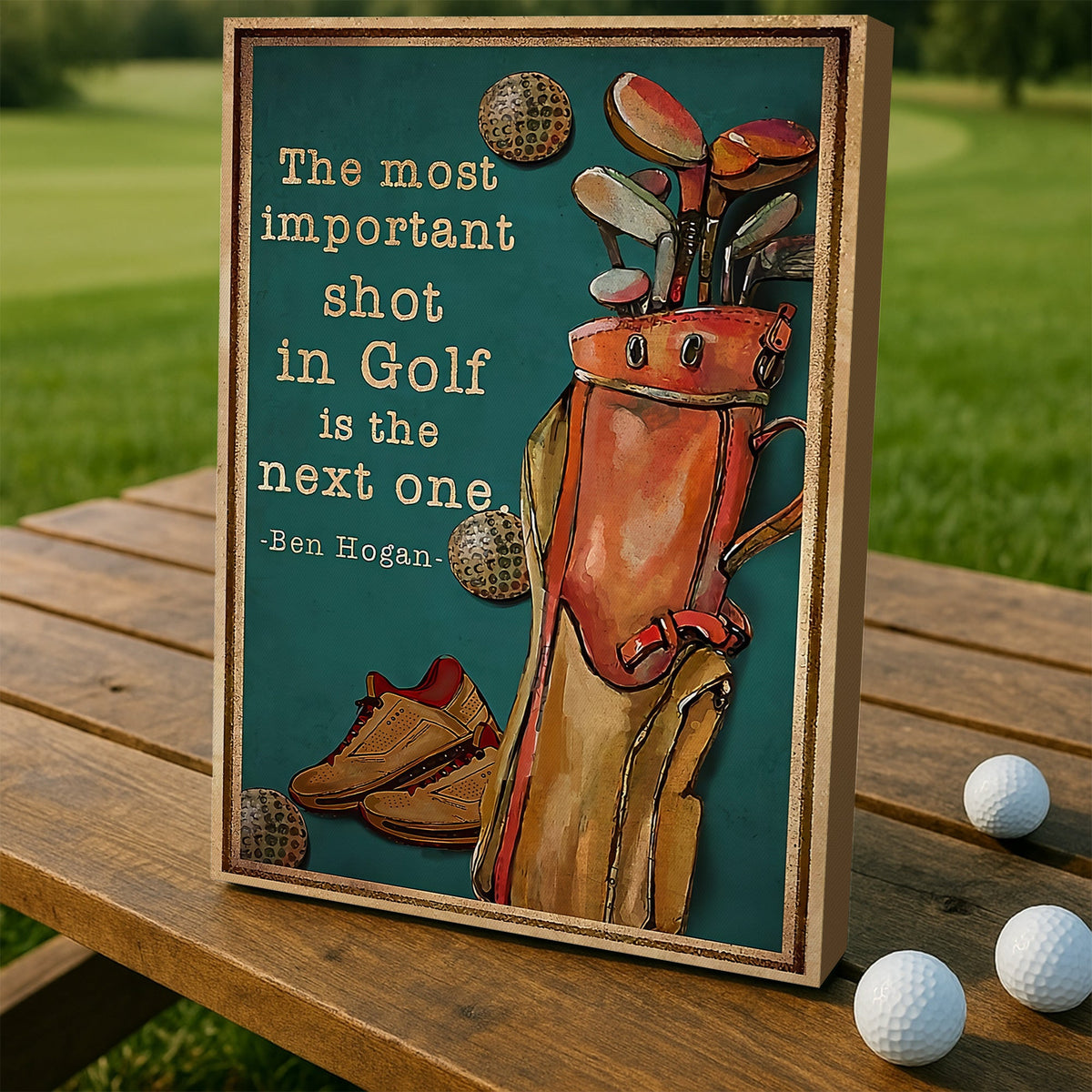 Blisscorners The Most Important Shot In Golf Is The Next One Canvas Wall Art, Golf Decor, Gift For Golf Lovers LM2611