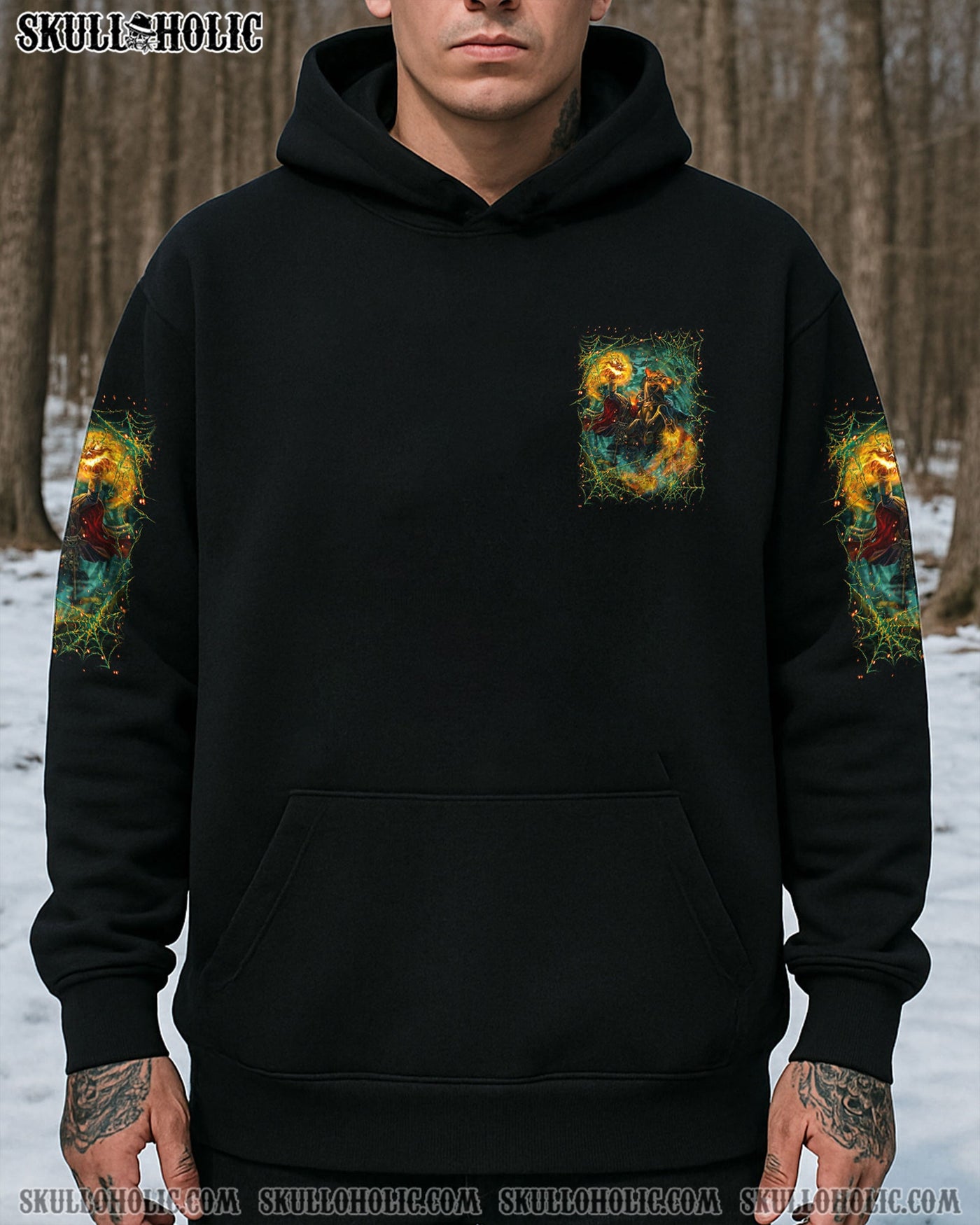 BLISSCORNERS HELLO DARKNESS MY OLD FRIEND HALLOWEEN ALL OVER PRINT