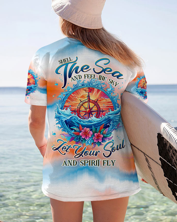 BLISSCORNERS SMELL THE SEA AND FEEL THE SKY COMPASS ALL OVER PRINT