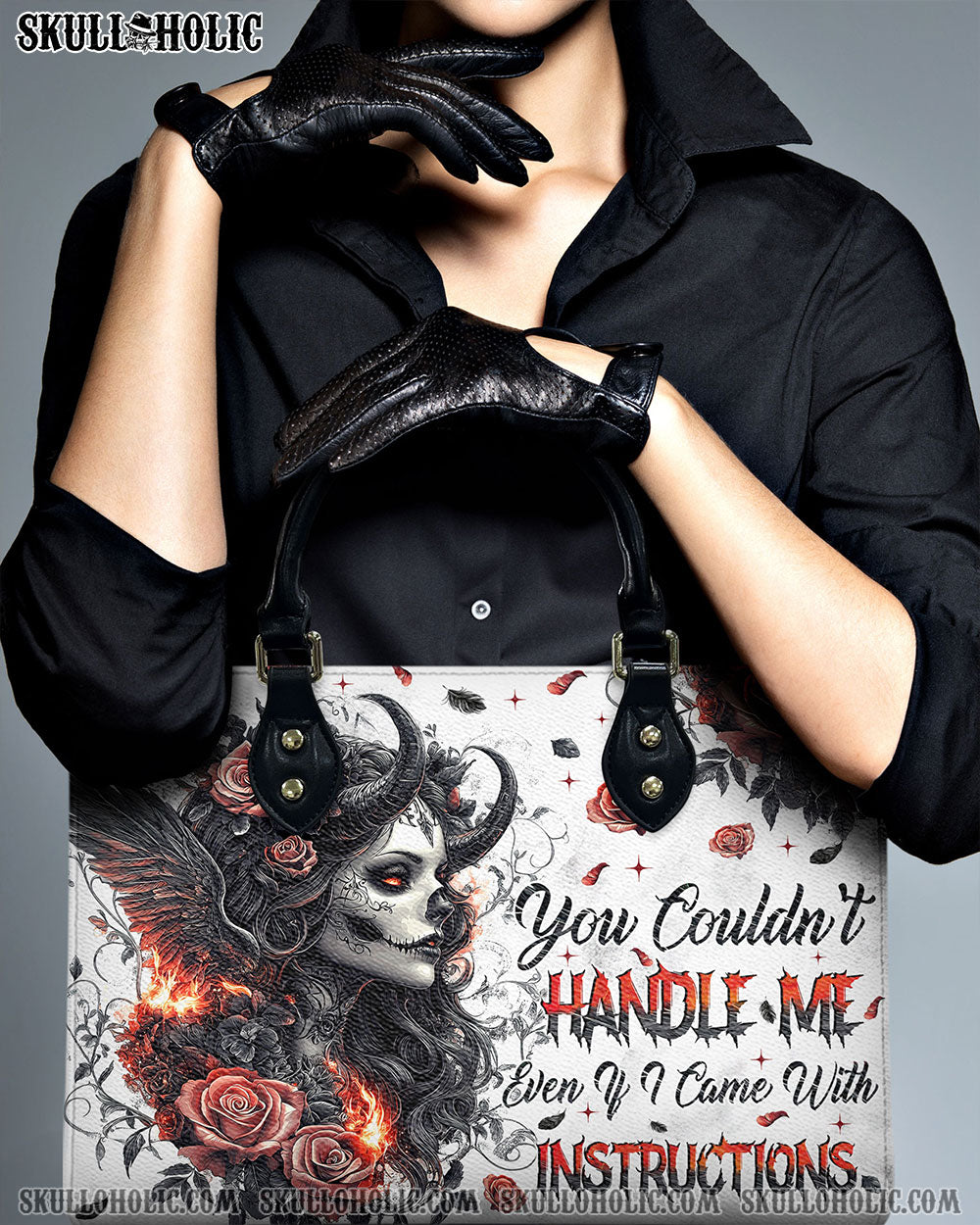 BLISSCORNERS YOU COULDN'T HANDLE ME LEATHER HANDBAG