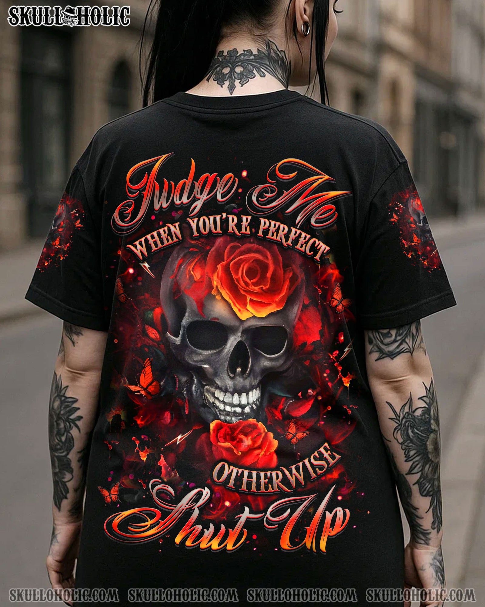 BLISSCORNERS JUDGE ME WHEN SKULL ALL OVER PRINT