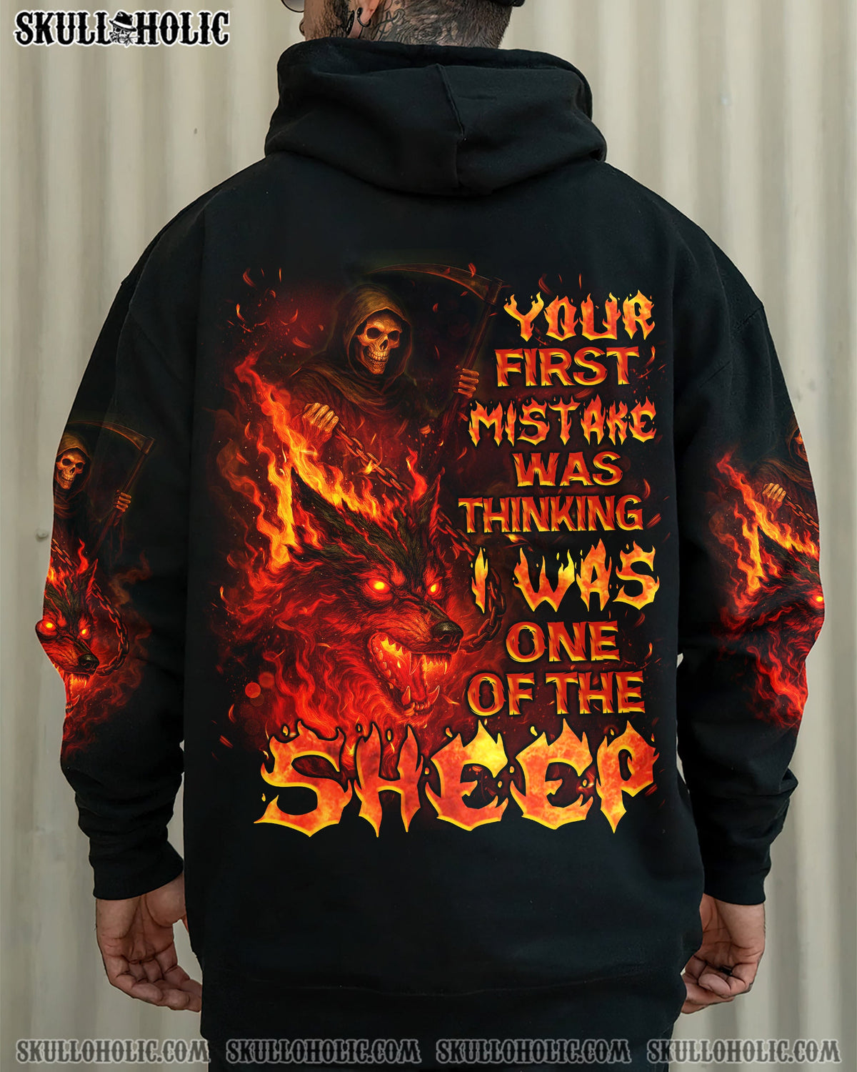 BLISSCORNERS YOUR FIRST MISTAKE WOLF FIRE ALL OVER PRINT