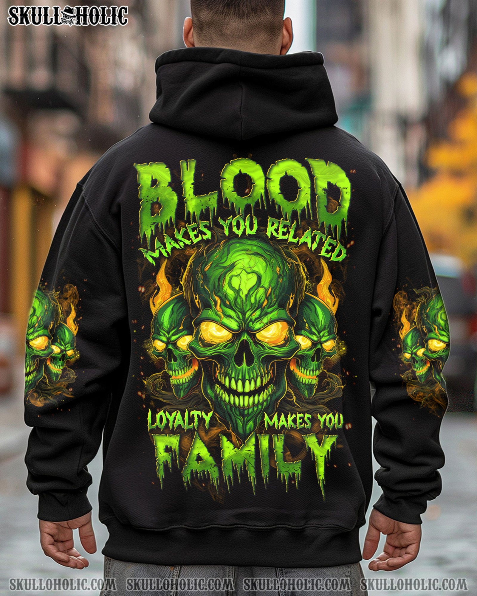 BLISSCORNERS LOYALTY MAKES YOU FAMILY SKULL ALL OVER PRINT